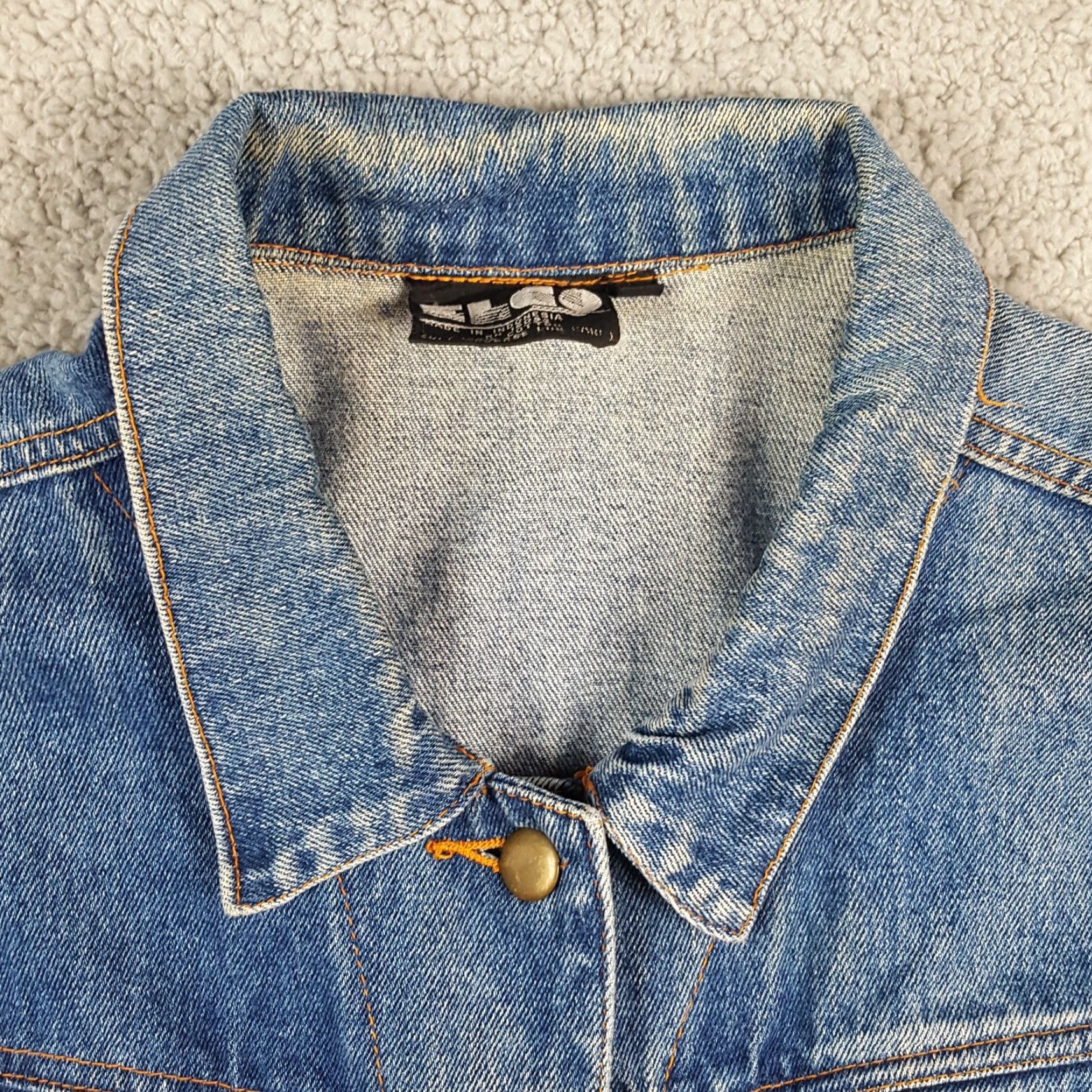 Denime VINTAGE Women's Small Denim Jacket Casual Western Grunge Biker 80s Y2K Cotton Blue Size 28" / US 6 / IT 42 - 4 Thumbnail