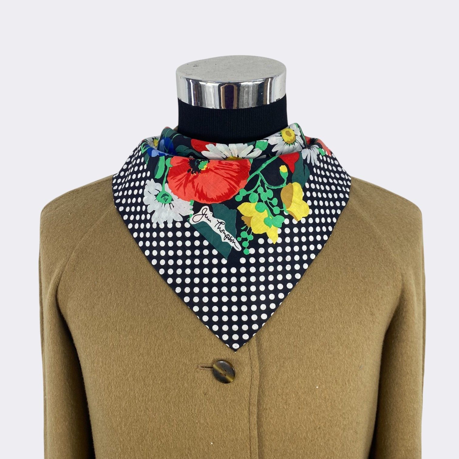 Jim Thompson Vintage Jum Thompson Handkerchief Neckerchief Bandana H131R Size ONE SIZE - 2 Thumbnail