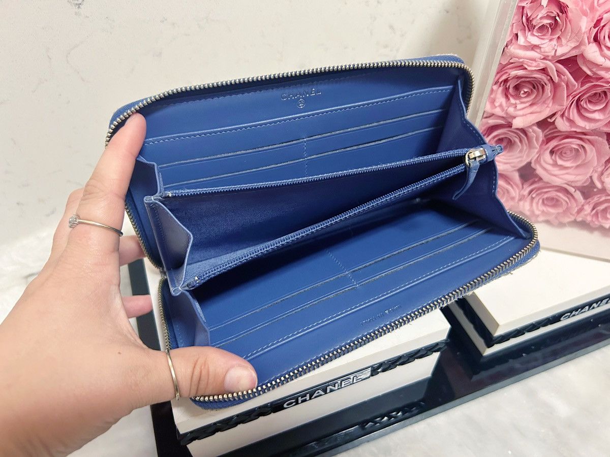 Chanel Authentic Chanel Light Blue Deauville Tweed Wallet / Clutch Size ONE SIZE - 6 Thumbnail