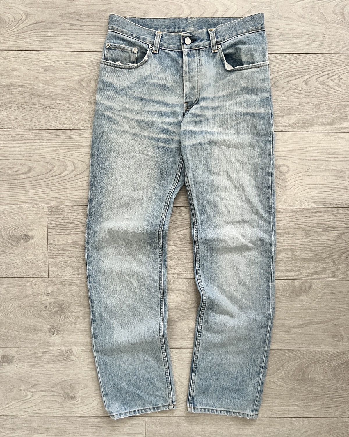 Helmut Lang Helmut Lang 2003 Vintage Clean Broken Denim Jeans Size US 30 / EU 46 - 3 Thumbnail