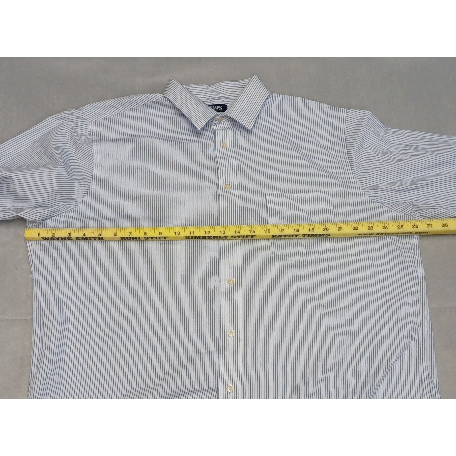 Chaps Chaps Stretch Collar Wrinkle Free Regular (17.5 34/35) Shirt Size ONE SIZE - 3 Thumbnail