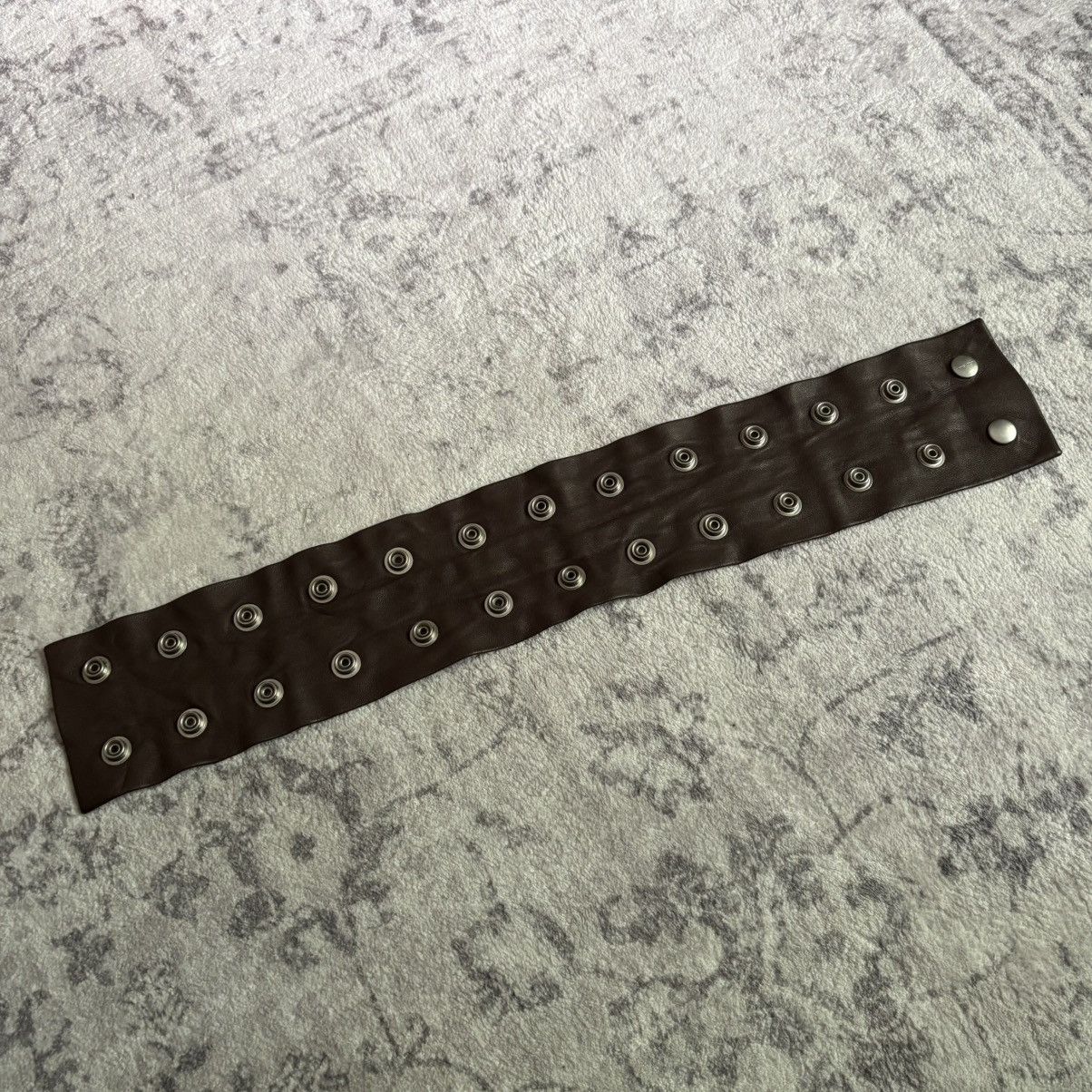 Rick Owens Rick Owens FW23 Luxor Leather Snap Choker Brown Size ONE SIZE - 4 Thumbnail
