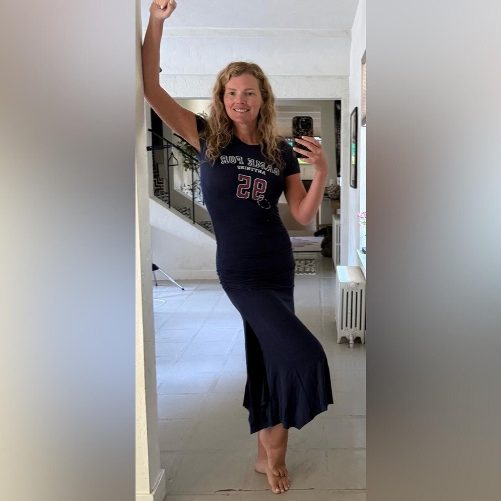 Anthropologie Anthropologie Daily Practice Ready Set Go Midi Dress Navy S Size S / US 4 / IT 40 - 4 Thumbnail
