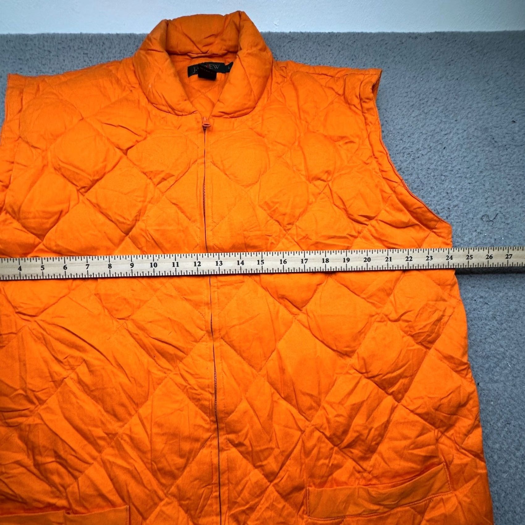 J.Crew VINTAGE J.CREW Duck Down Hunting Quilted Vest Mens Large Orange Convertible Vest Size US L / EU 52-54 / 3 - 4 Thumbnail