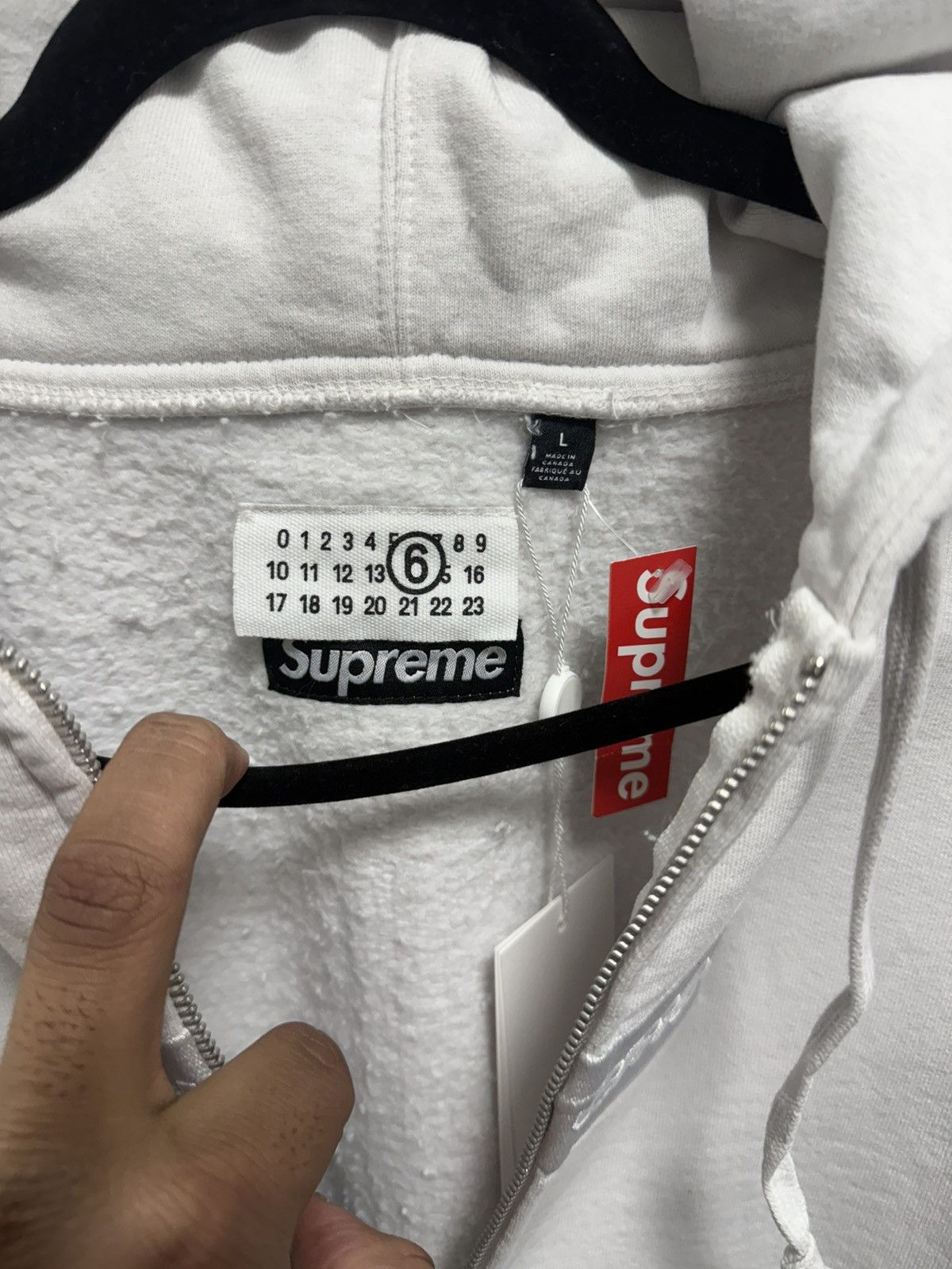 Supreme Supreme × MM6 Zip Up Box Logo Size US L / EU 52-54 / 3 - 2 Thumbnail