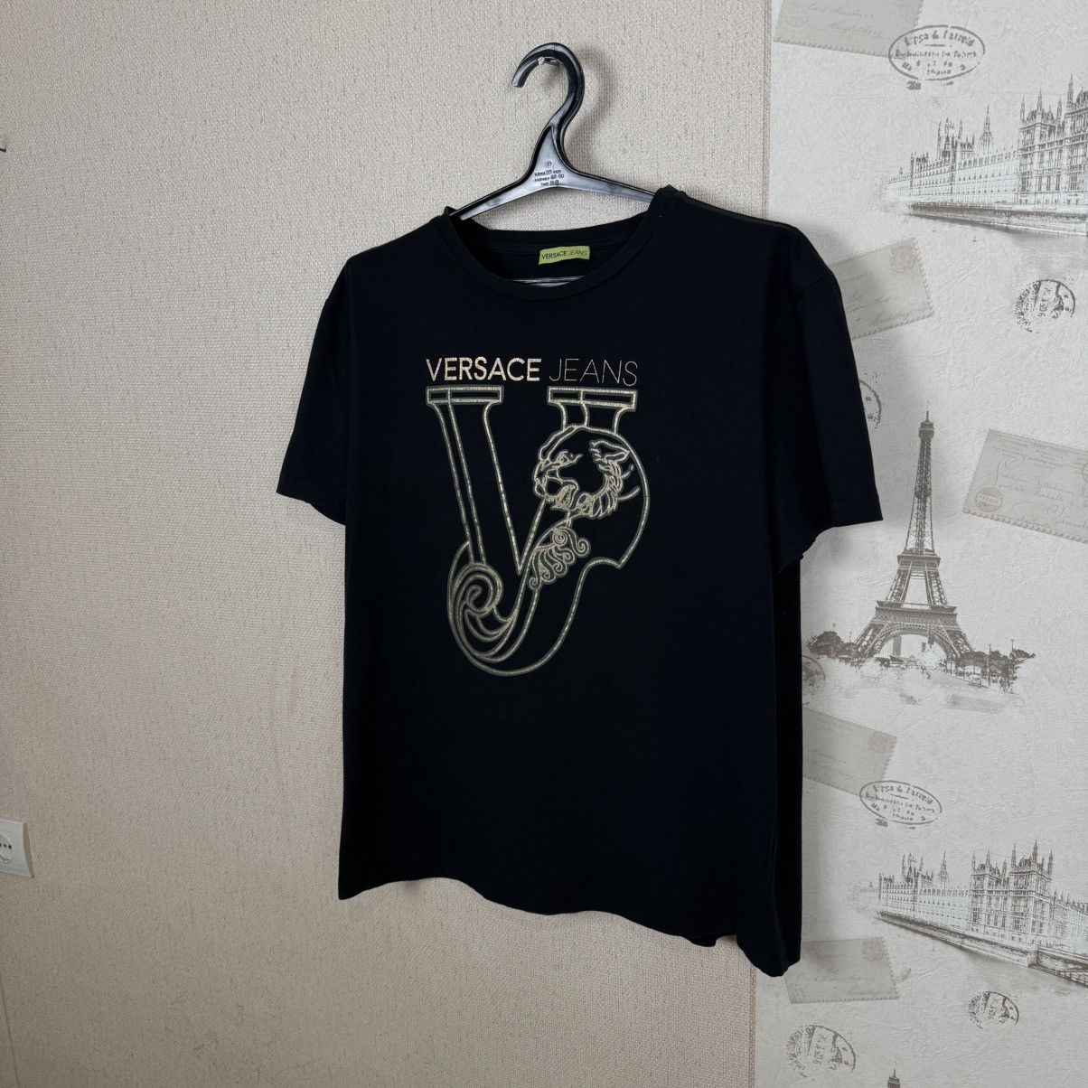 Versace Versace Jeans T shirt Black Luxury Sz L Medusa Size US L / EU 52-54 / 3 - 3 Thumbnail