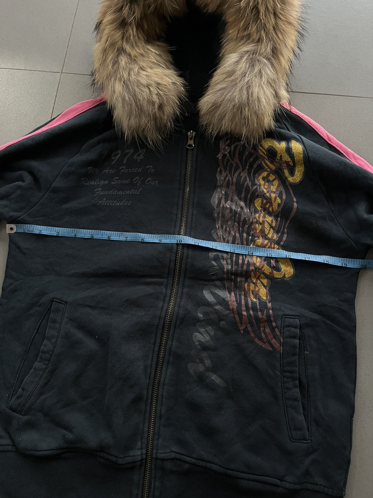 If Six Was Nine JAPANESE ATC+INTHEATTIC FUR WINGS ZIPHOODIE VKEI GOTHIC PUNK Size US M / EU 48-50 / 2 - 10 Thumbnail