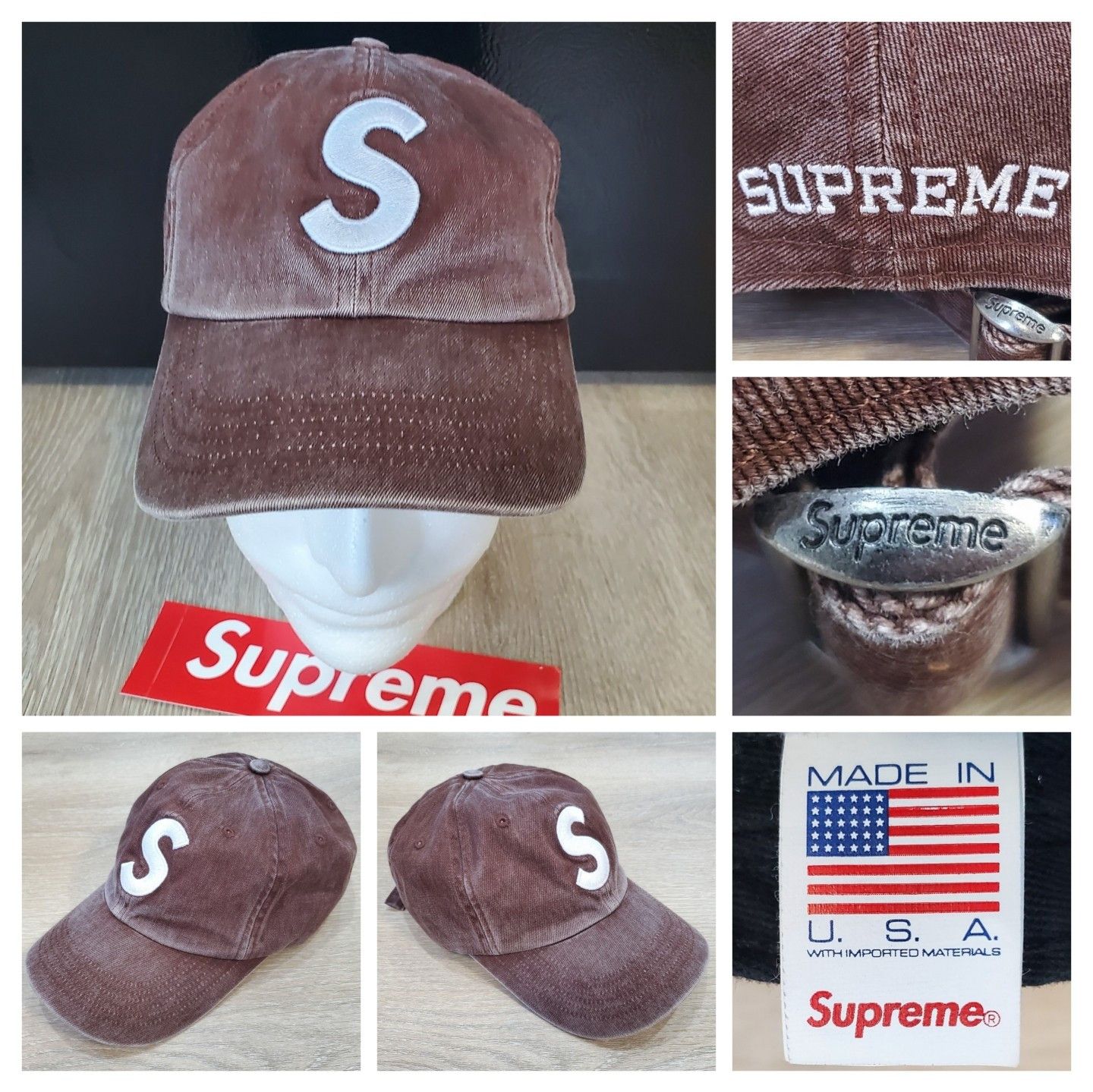 Supreme Pigment Print S Logo 6-Panel Supreme Pigment Canvas S Logo