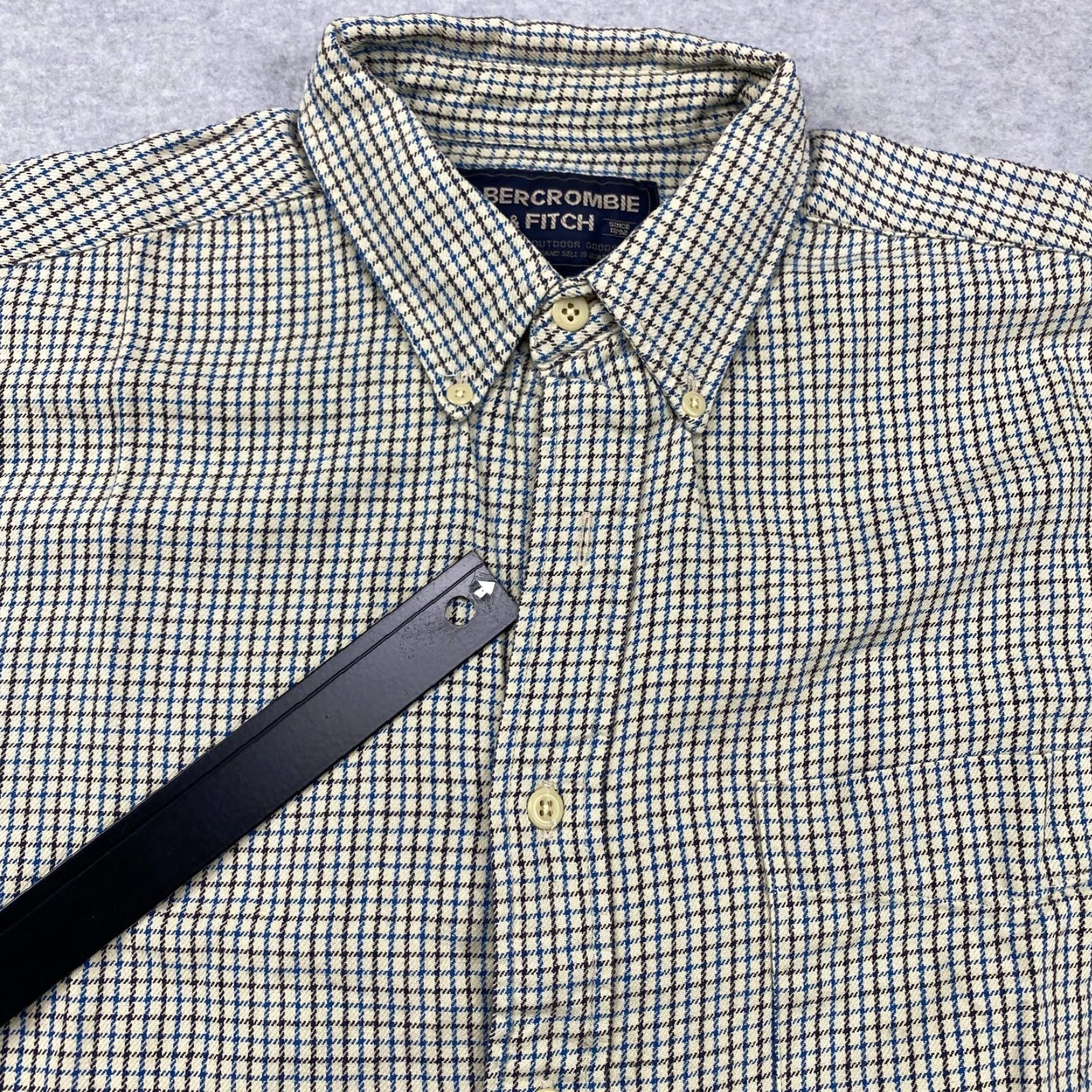 Abercrombie & Fitch Abercrombie & Fitch Shirt Mens M Flannel Button-Up Check Multicolor Size US M / EU 48-50 / 2 - 3 Thumbnail