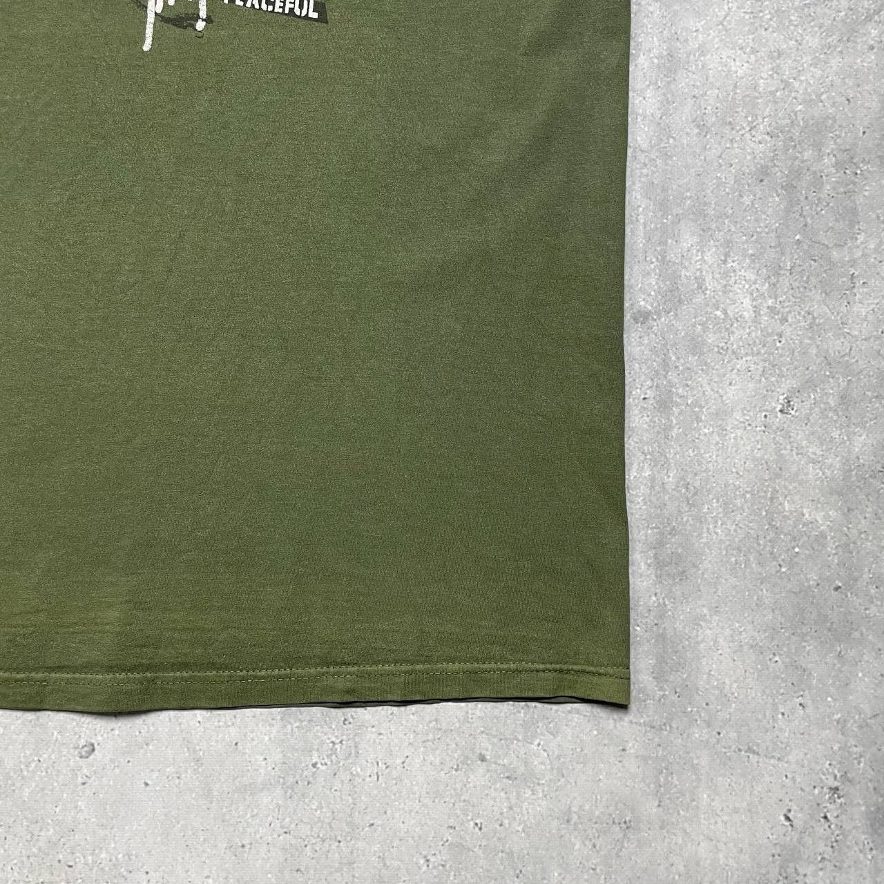 Band Tees × Vintage Vintage 2003 Anti-Flag Power To The Peaceful T Shirt Green Size US L / EU 52-54 / 3 - 9 Thumbnail