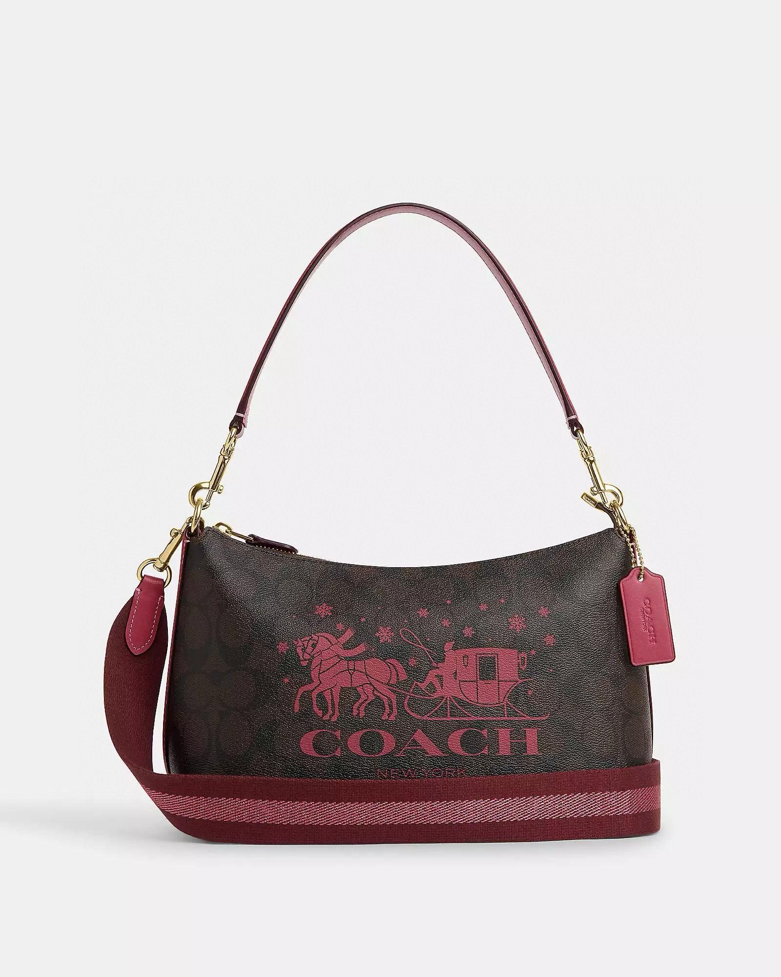 Coach Clara Shoulder Bag With Horse And Sleigh Cn686, Women's