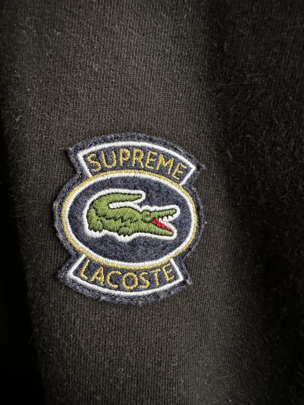 Lacoste × Supreme Supreme X Lacoste Black Hooded Sweatshirt Size US S / EU 44-46 / 1 - 2 Thumbnail