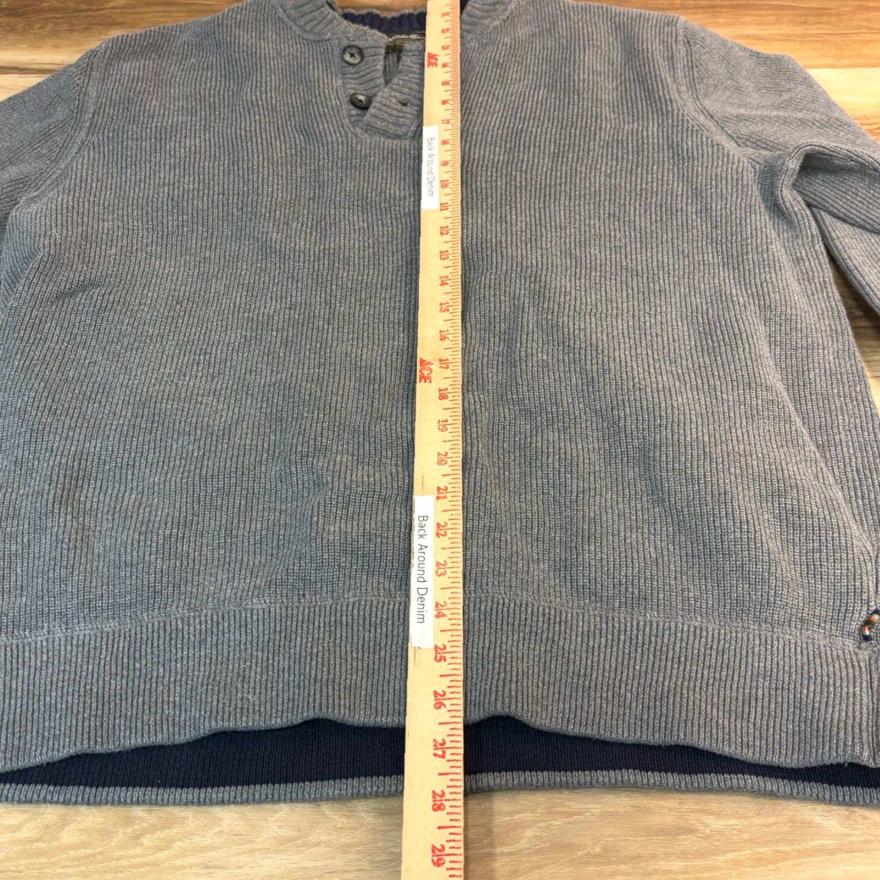 Eddie Bauer VINTAGE Eddie Bauer Sweater Mens XL Gray Ribbed Cotton Henley Y2K Size US XL / EU 56 / 4 - 3 Thumbnail