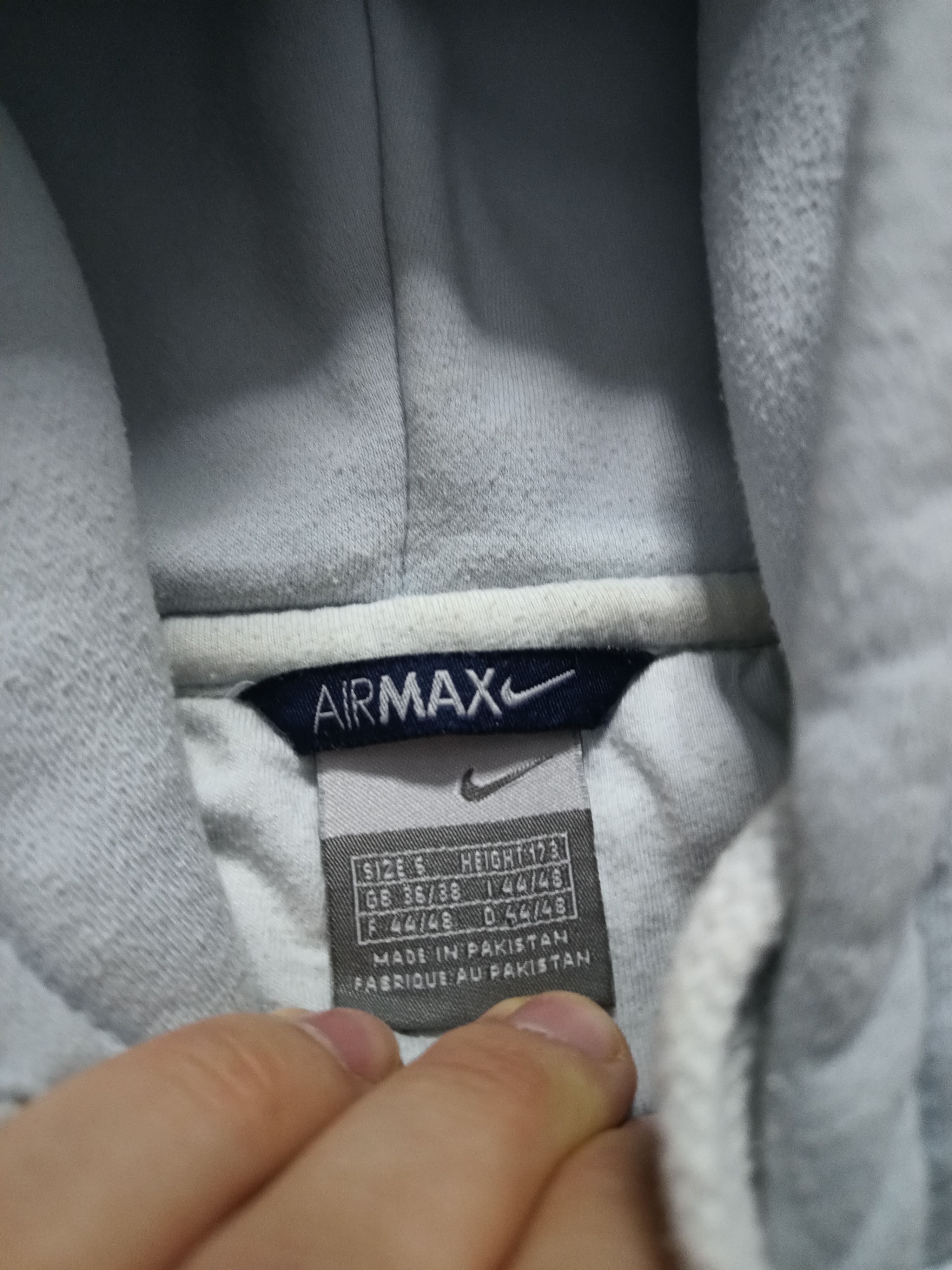 Nike × Vintage 00s Nike Vintage Air Max Zip Hoodie Spellout Size US S / EU 44-46 / 1 - 7 Thumbnail
