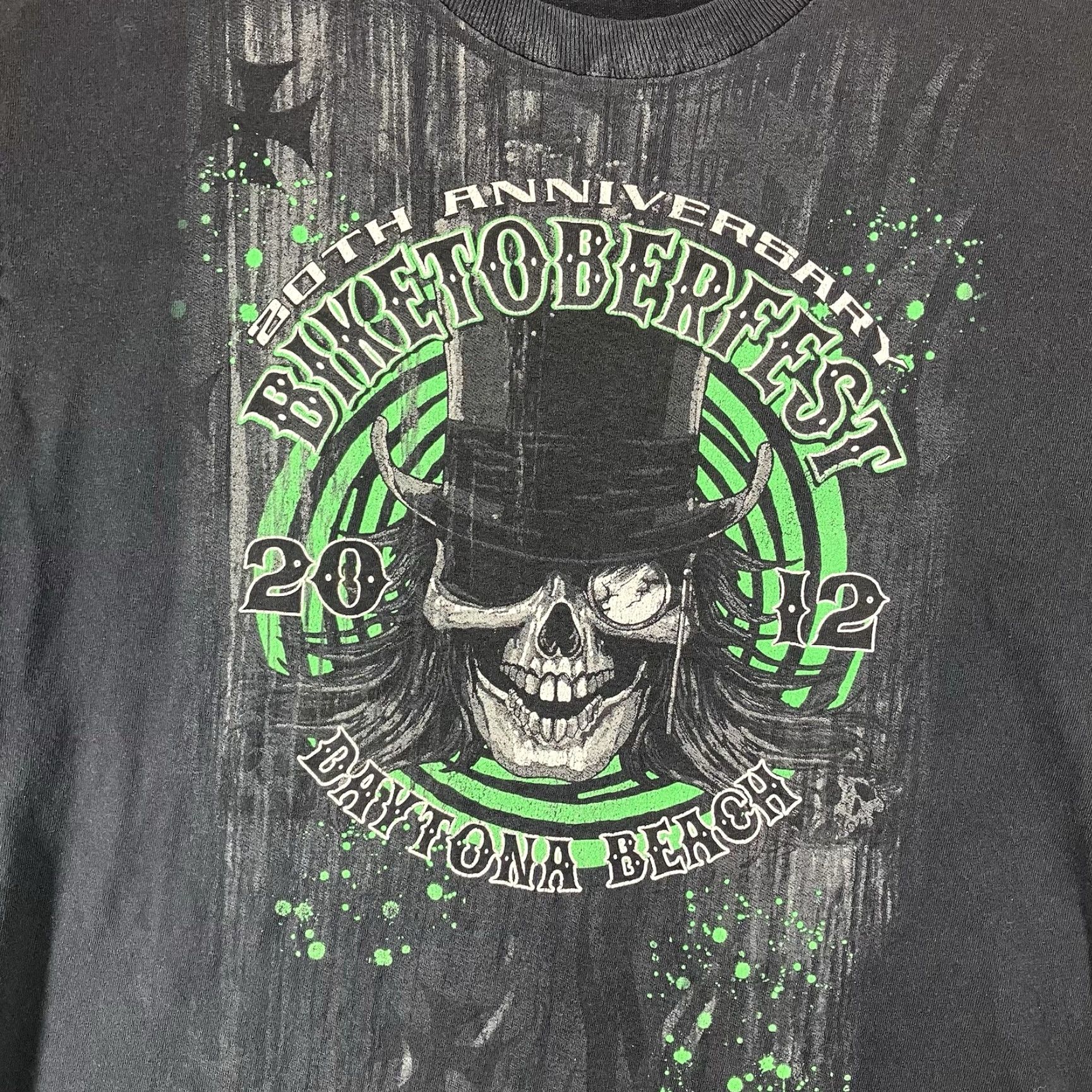 Vintage VINTAGE Alstyle Skull Graphic T-Shirt Large Black Y2K Goth Grunge Alternative Mens Size US L / EU 52-54 / 3 - 3 Thumbnail