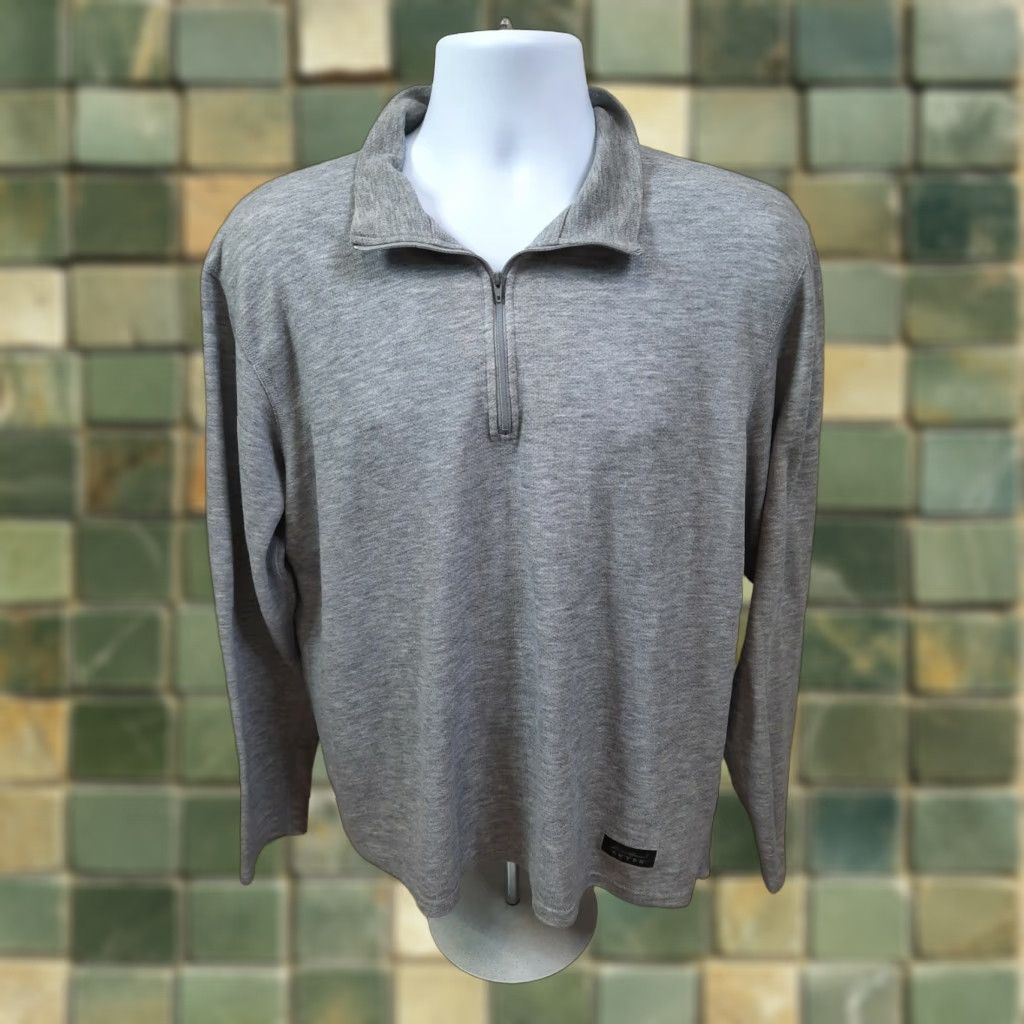 Eddie Bauer Eddie Bauer EBTECH 1/4 Zip Fleece Sweatshirt XL Mens Heather Gray Mock Sweatshirt Size US XL / EU 56 / 4 - 1 Thumbnail