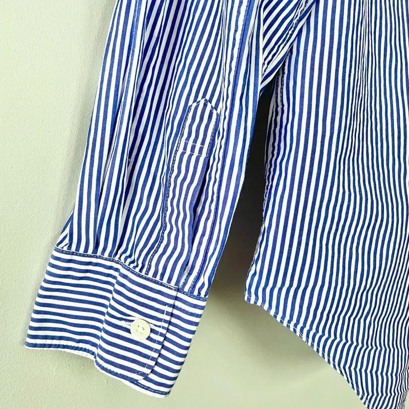 Comme des Garcons PLAY Comme Des Garçons PLAY Navy Blue White Striped Button Front Size M / US 6-8 / IT 42-44 - 9 Thumbnail