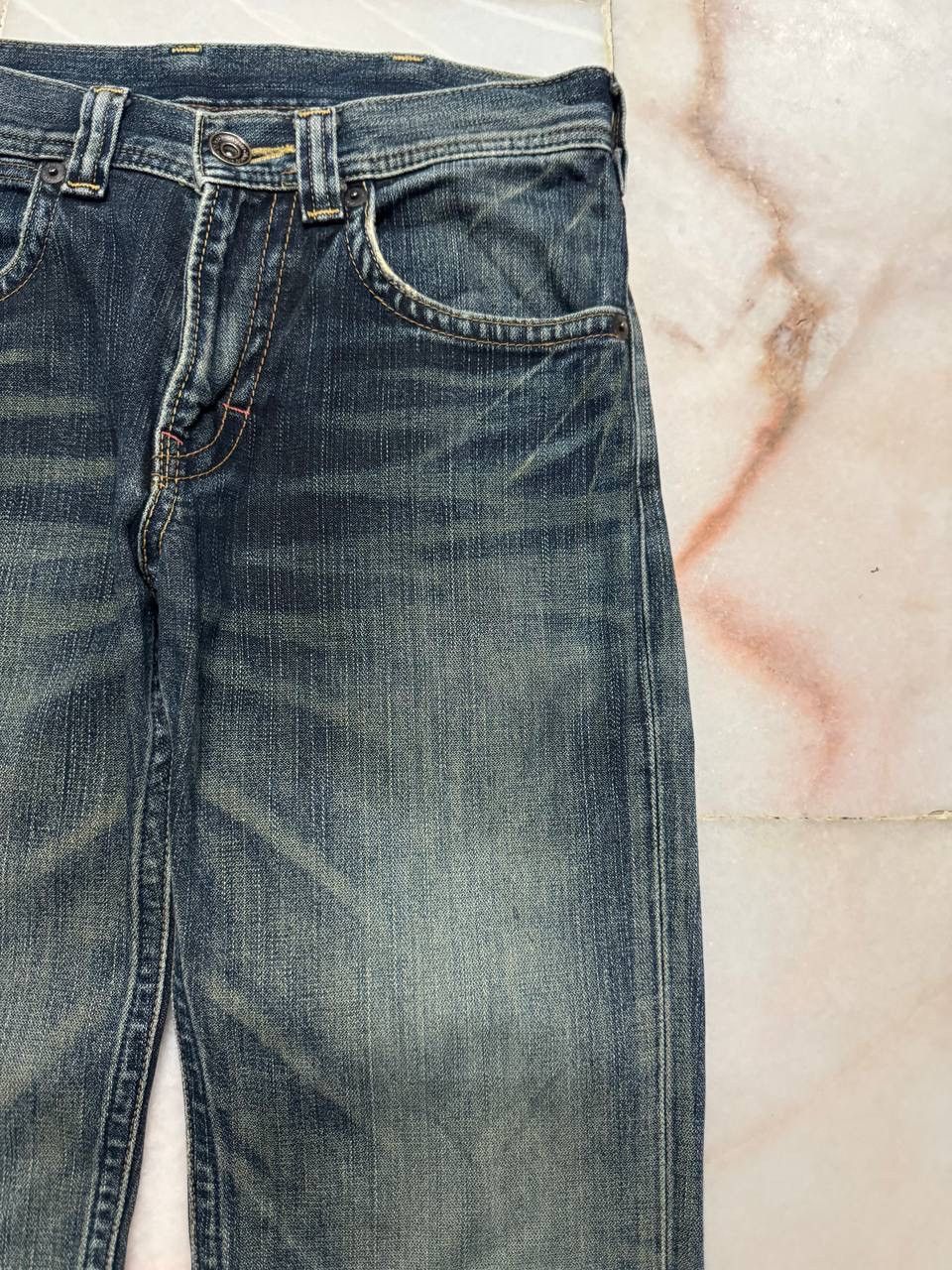 Wrangler VINTAGE WRANGLER FADED DISTRESSED BLUE JEANS Y2K Size US 29 - 8 Thumbnail