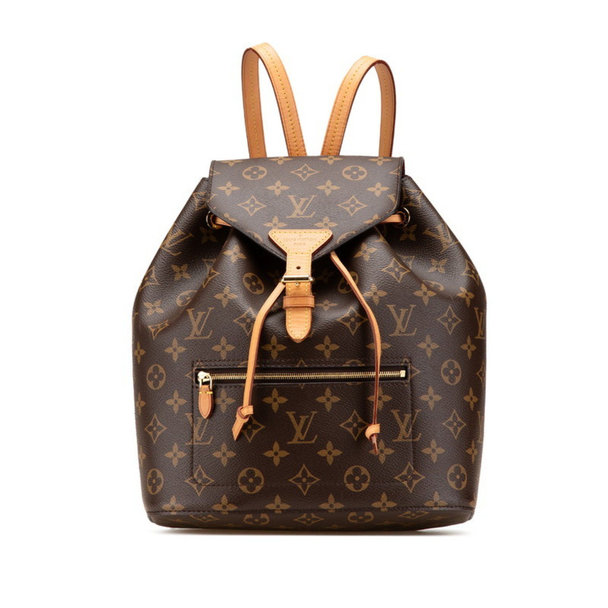 Louis Vuitton Louis Vuitton Monogram Montsouris Backpack M43431 Brown PVC Leather Women's LOUIS VUITTON Size ONE SIZE - 1 Thumbnail