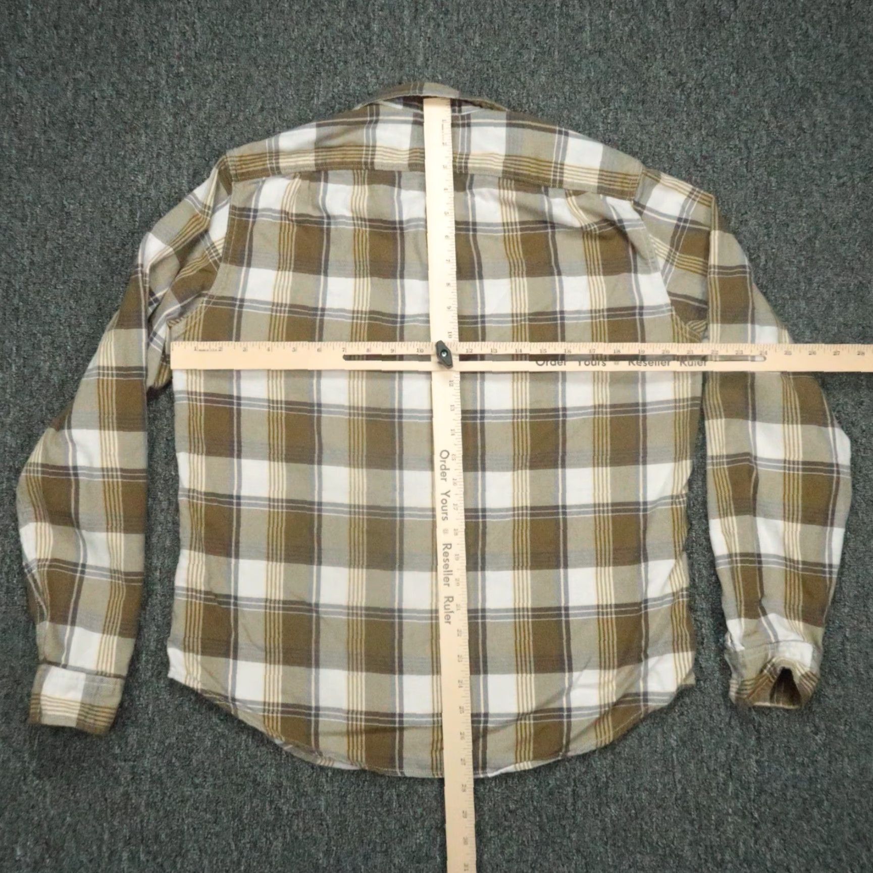 Wallace & Barnes Wallace & Barnes Shirt Mens Medium Brown Plaid Flannel Button-Up Long Sleeve Cotton Size US M / EU 48-50 / 2 - 4 Thumbnail