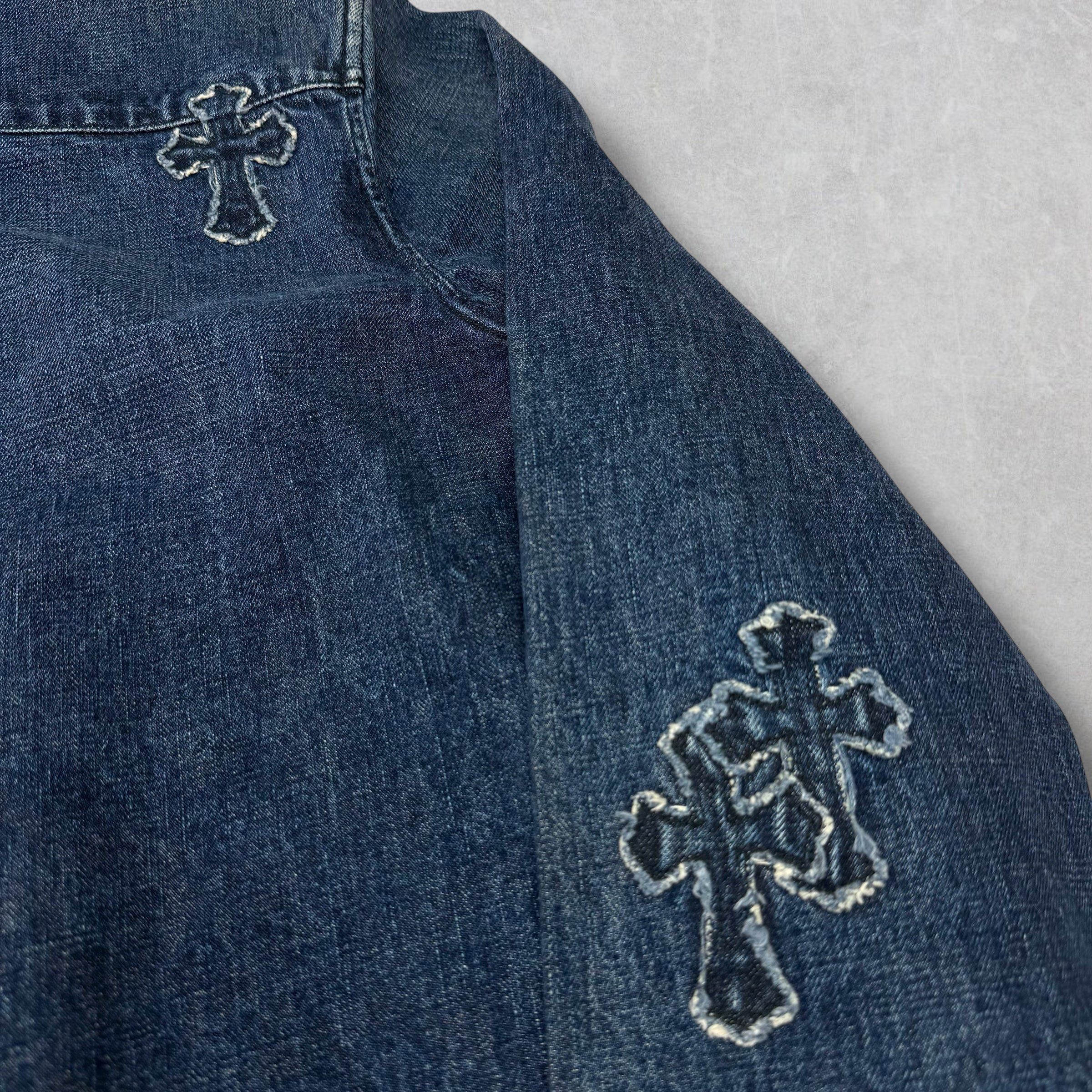 Chrome Hearts Chrome Hearts Denim Cross Patch Shirt XL Size US XL / EU 56 / 4 - 7 Thumbnail