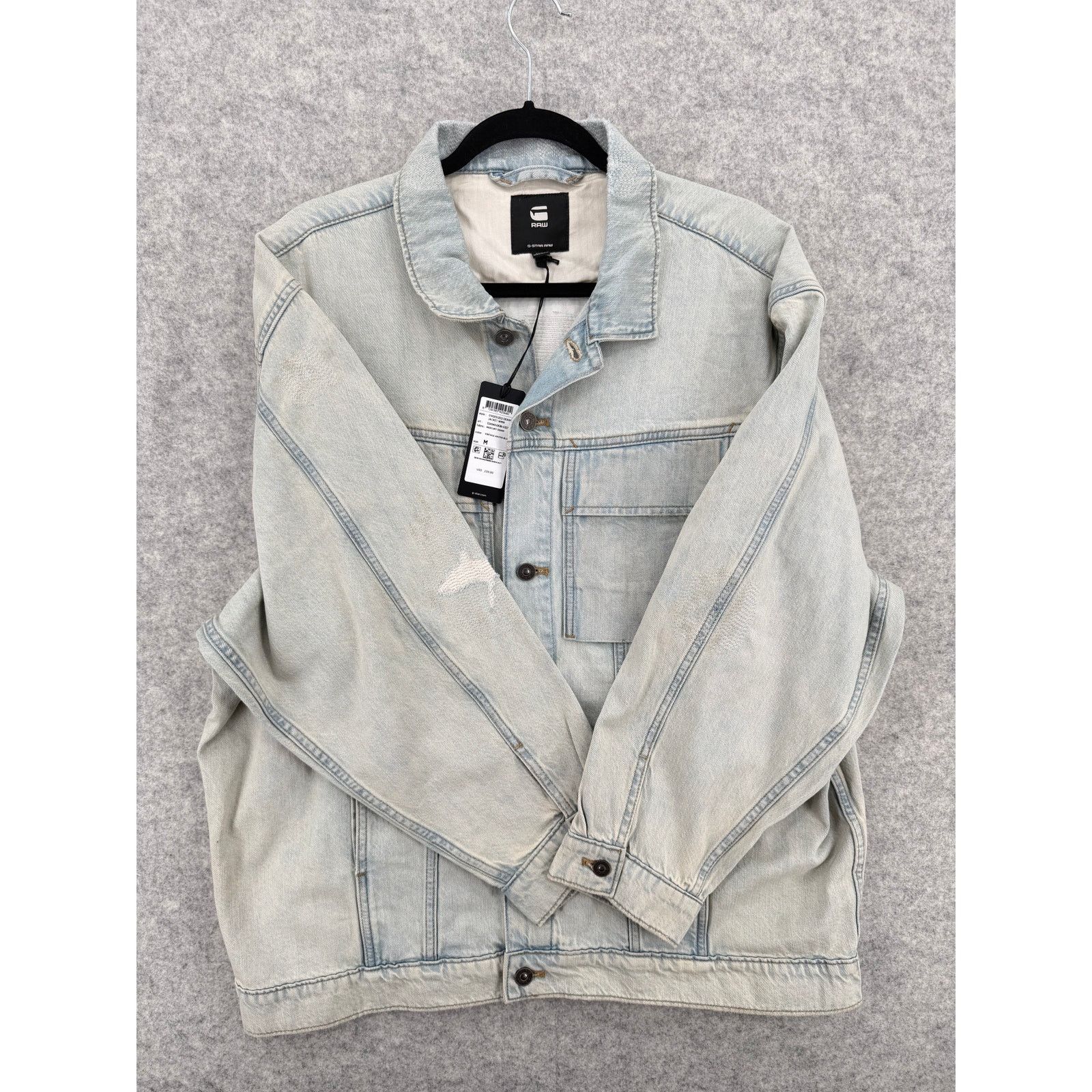 G-Star NWT G-Star RAW Oversized Distressed Akoya Denim Jacket Size M / US 6-8 / IT 42-44 - 3 Thumbnail
