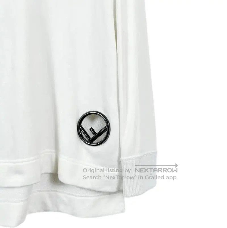 Fendi Fendi Women's White Cotton Long Sleeve Sweatshirt . Size XS / US 0-2 / IT 36-38 - 4 Thumbnail