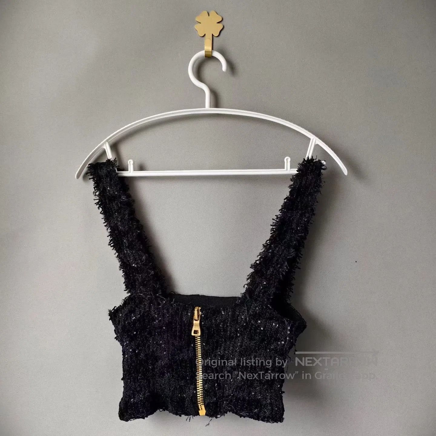Balmain BALMAIN Tweed Fringe Camisole. Size XXS / US 00 / IT 34 - 2 Thumbnail