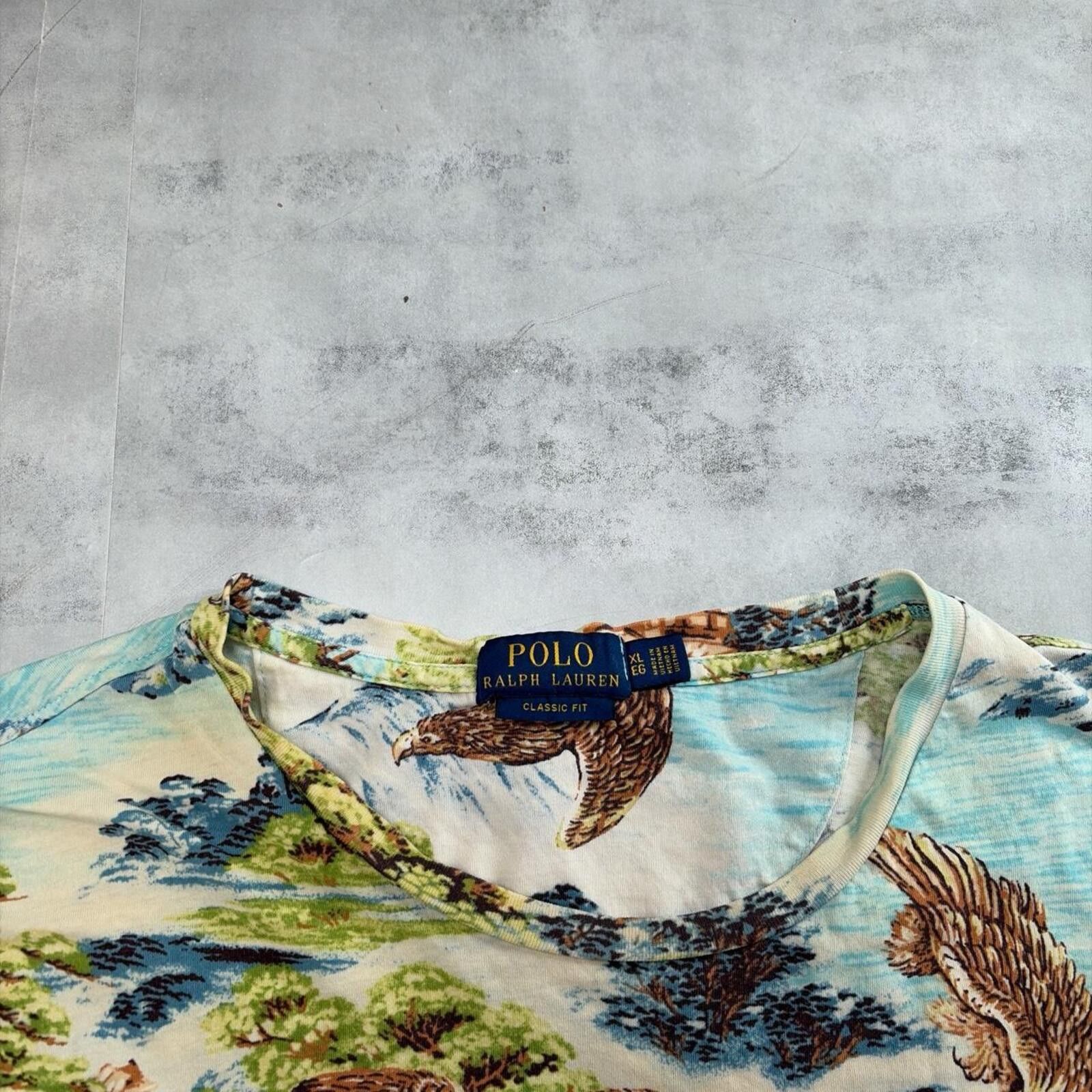 Polo Ralph Lauren Y2K Polo Ralph Lauren Japanese Seascape Pocket T-Shirt Size US XL / EU 56 / 4 - 6 Thumbnail