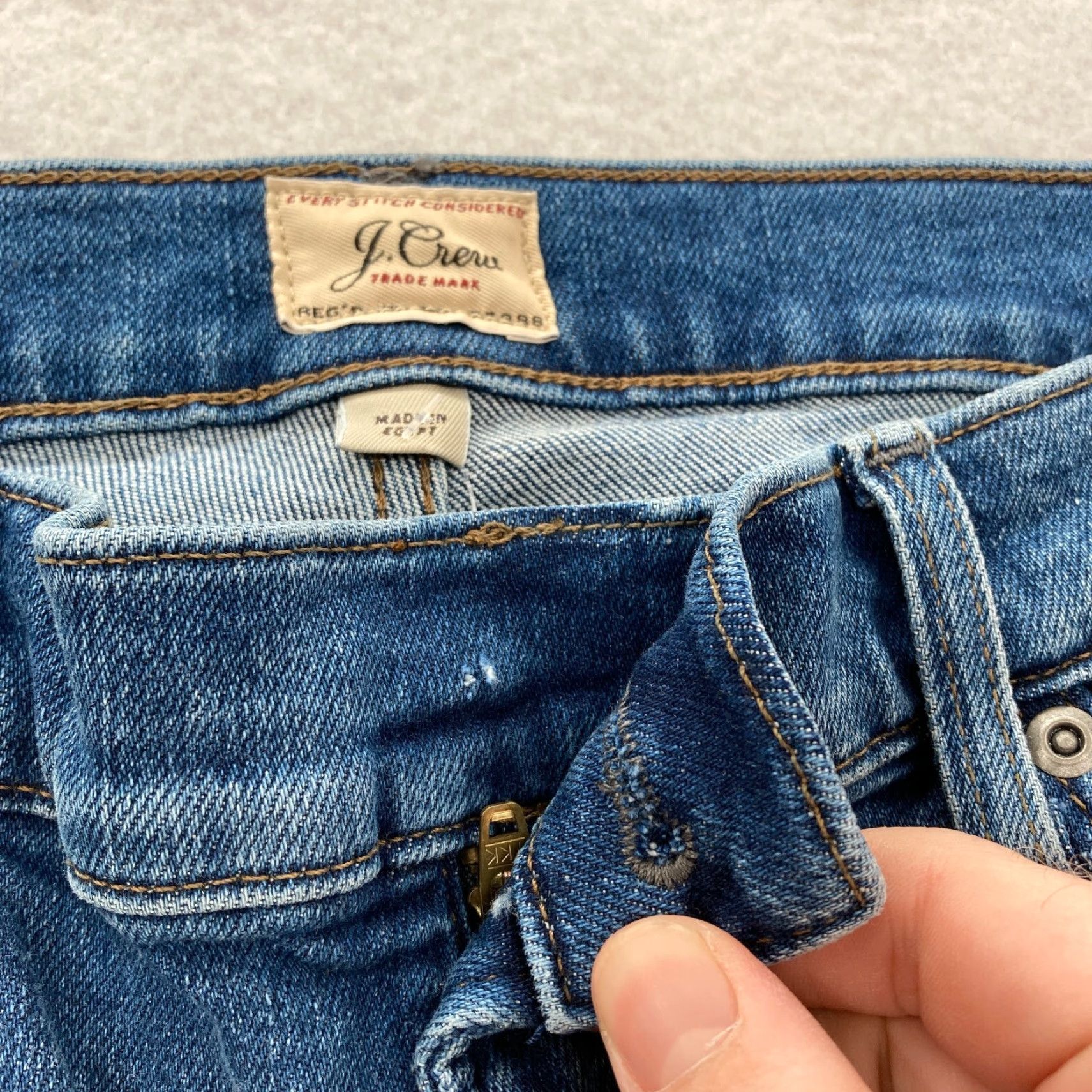 J.Crew J.CREW 250 Jeans Mens 33x34 Slim Fit Tapered Blue Denim Preppy Read Size US 33 - 4 Thumbnail