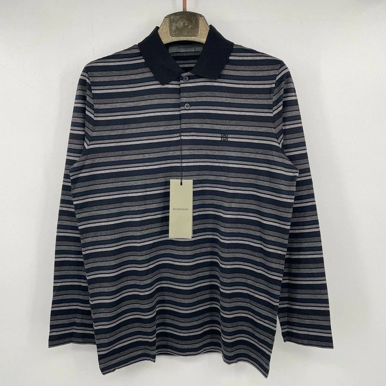 Givenchy Givenchy Four-Panel Striped Polo Shirt Size US M / EU 48-50 / 2 - 1 Thumbnail