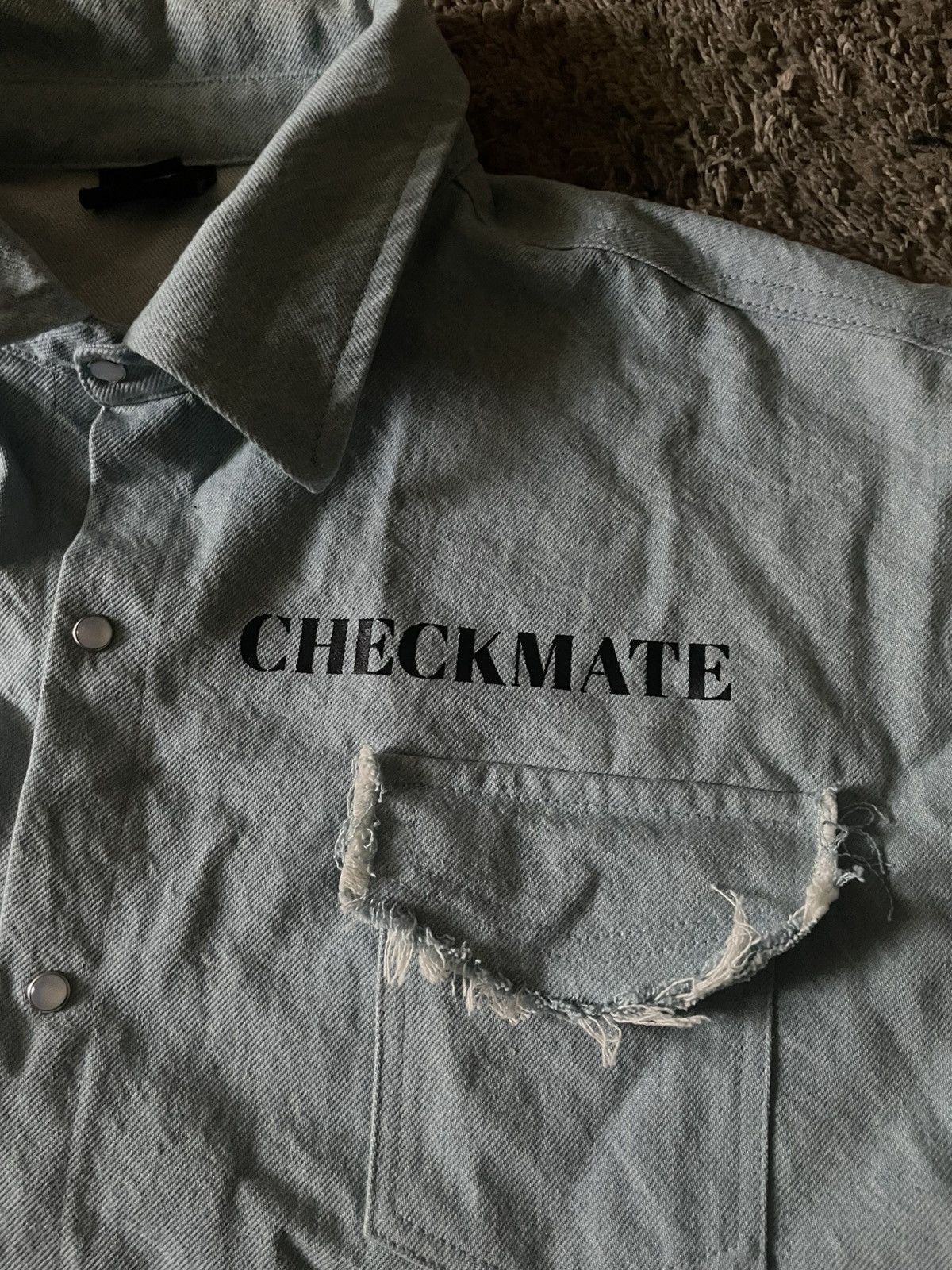 Other Denim distressed button-up shirt Size US XXS / EU 40 - 5 Thumbnail