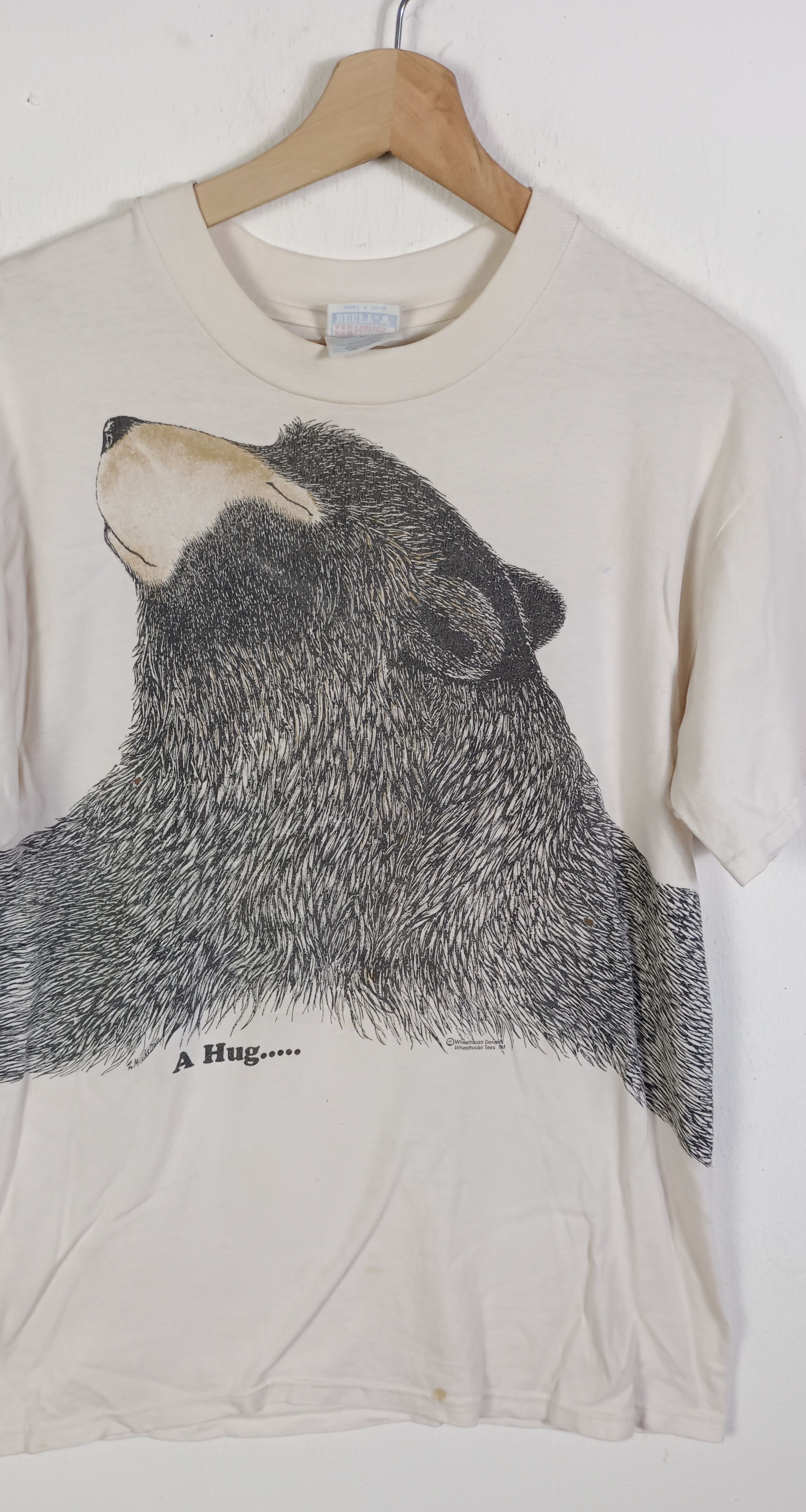 Hanes × Vintage Vintage💥A Hug.. Whellhouse Design Size US M / EU 48-50 / 2 - 4 Thumbnail