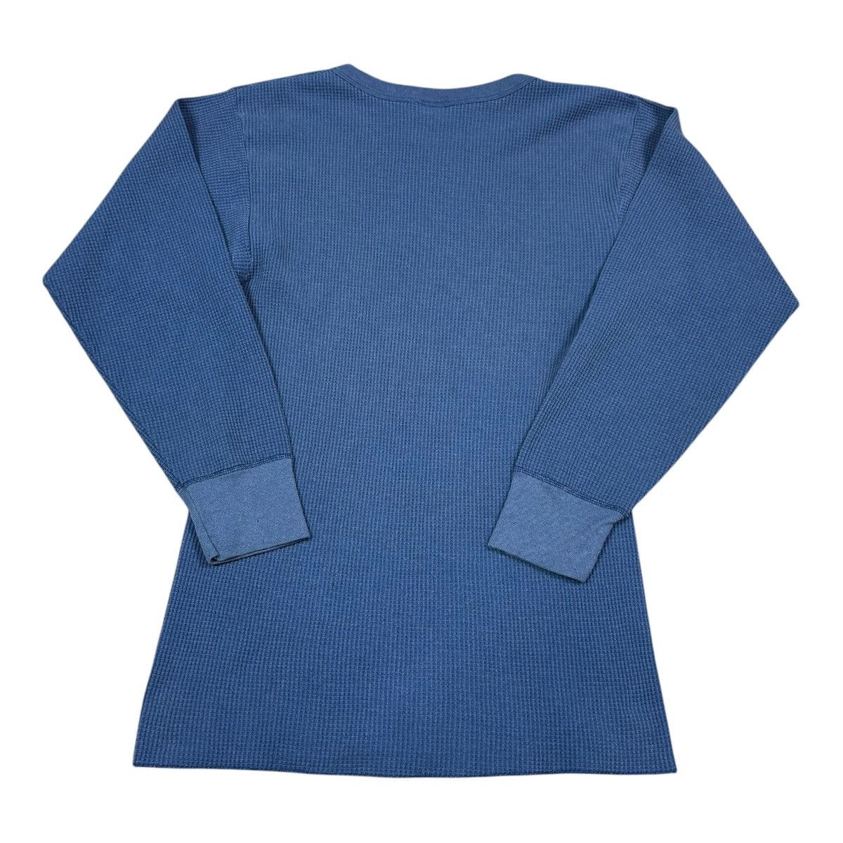 Vintage Vintage 70s 80s Handtex Blue Waffle Knit Long Sleeve Shirt L Size US L / EU 52-54 / 3 - 3 Thumbnail