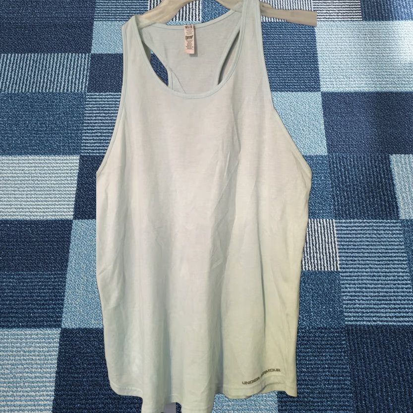 Under Armour UNDER ARMOUR Tank Top Womens Sz M Teal Racerback Loose HeatGear Gym Workout Size M / US 6-8 / IT 42-44 - 1 Thumbnail