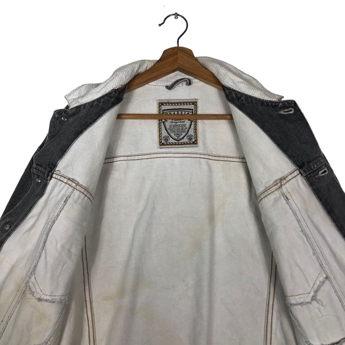Other 🔥Vtg Denim Jacket Shearling Lining Traffic Japan Made Size US M / EU 48-50 / 2 - 12 Thumbnail