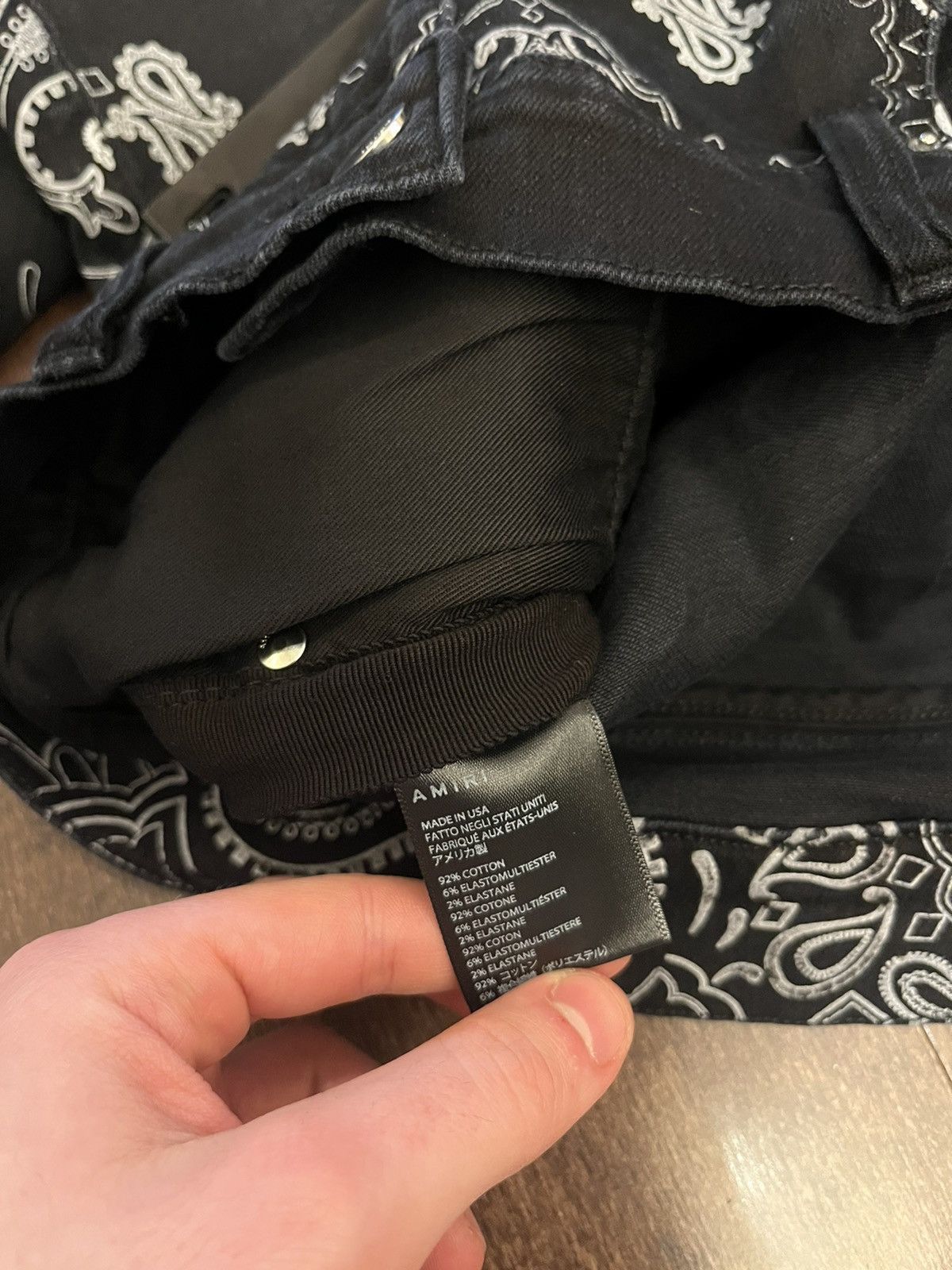 Amiri Amiri Black Bandana Jeans Size US 34 / EU 50 - 5 Thumbnail