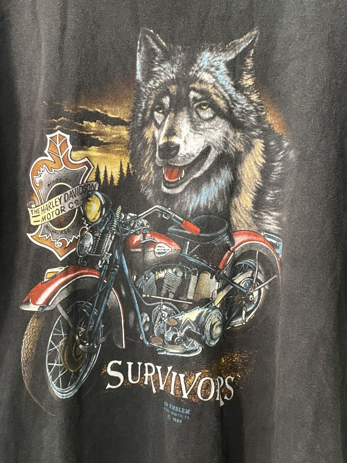 Harley Davidson × Neighborhood VTG Harley-Davidson 1991 3D Emblem Survivors Wolf T-ShirtUSA Size US L / EU 52-54 / 3 - 3 Thumbnail