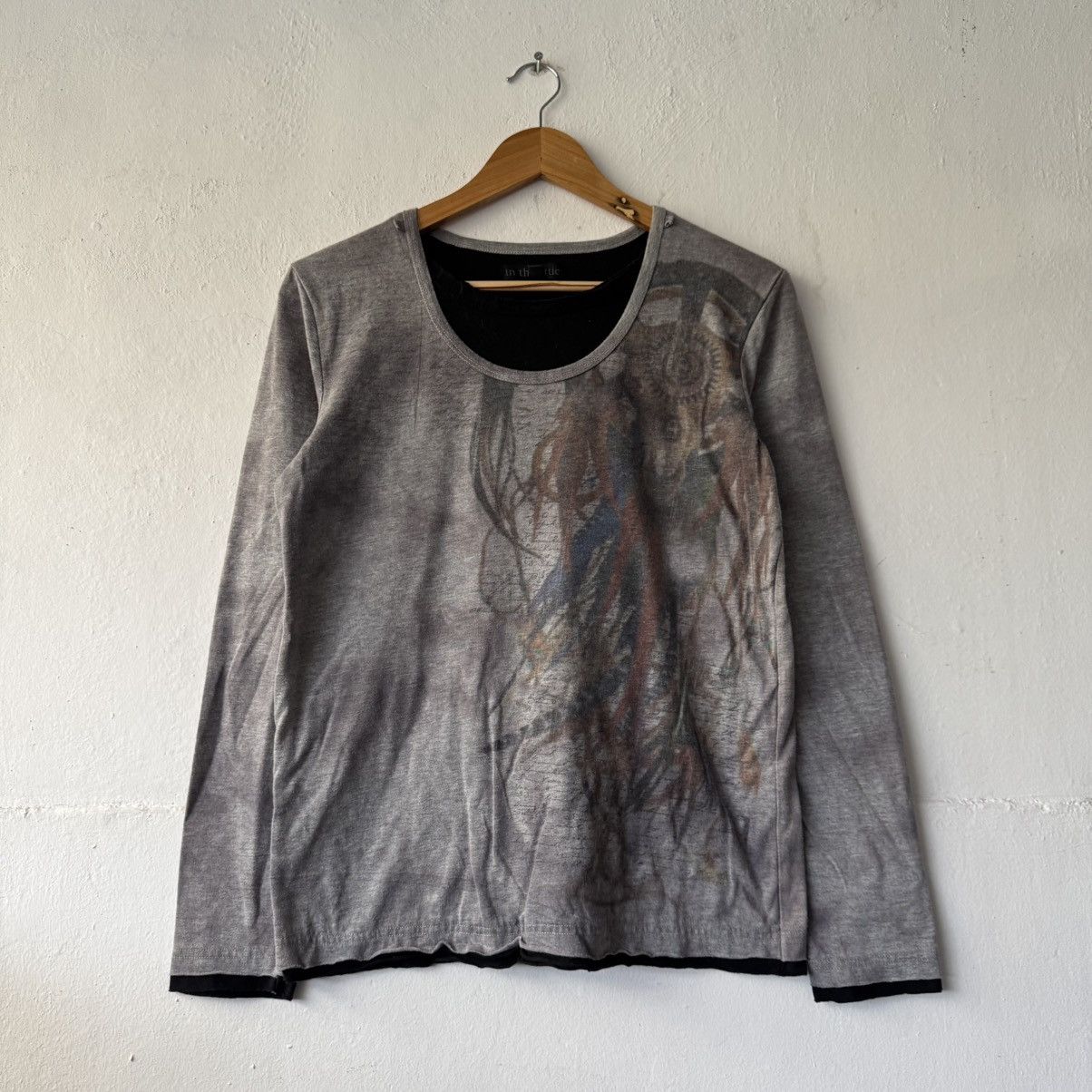 Japanese Brand 2000s in the attic ox bone feather lgb ifsix long sleeve Size US L / EU 52-54 / 3 - 1 Thumbnail