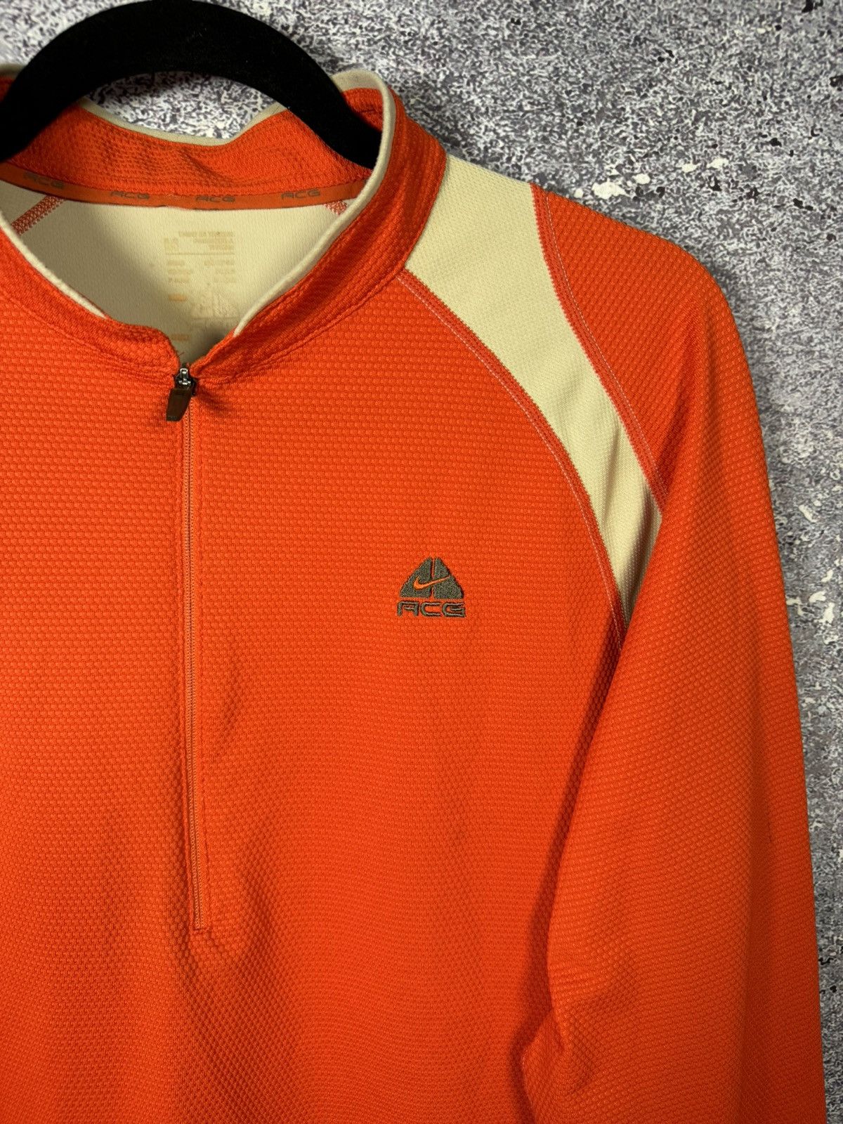 Nike × Nike ACG × Vintage Vintage Nike ACG Termo Quater Zip Sweatshirt Orange Medium Size US M / EU 48-50 / 2 - 4 Thumbnail