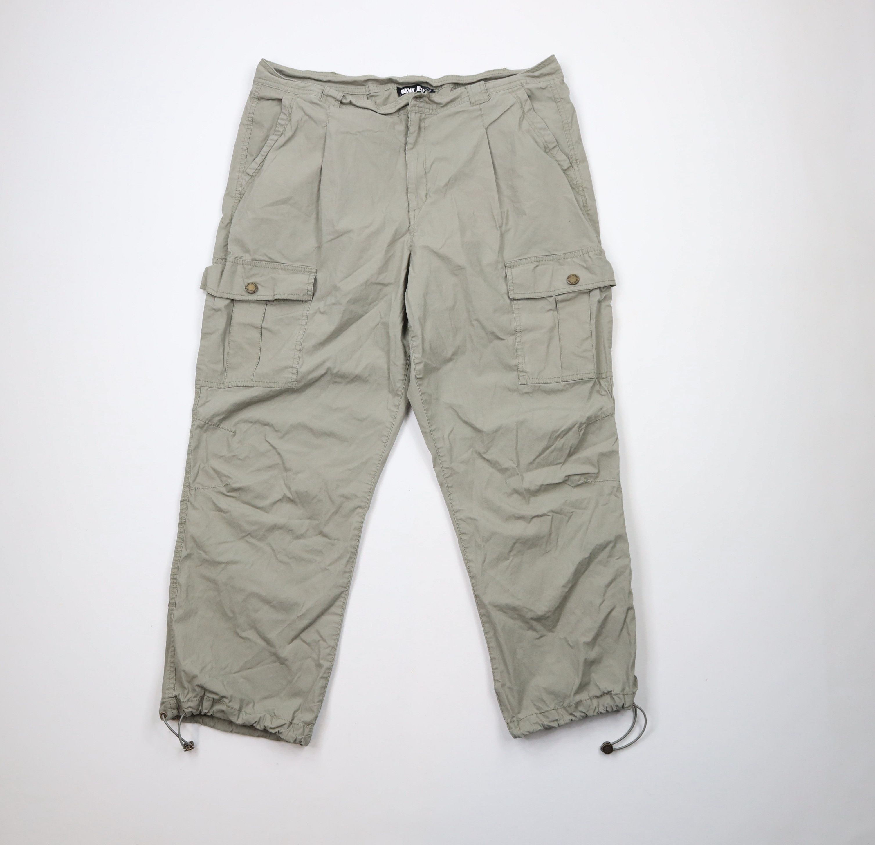 DKNY × Vintage Vintage DKNY Cuff Military Cargo Pants Green AS IS Size US 38 / EU 54 - 1 Thumbnail