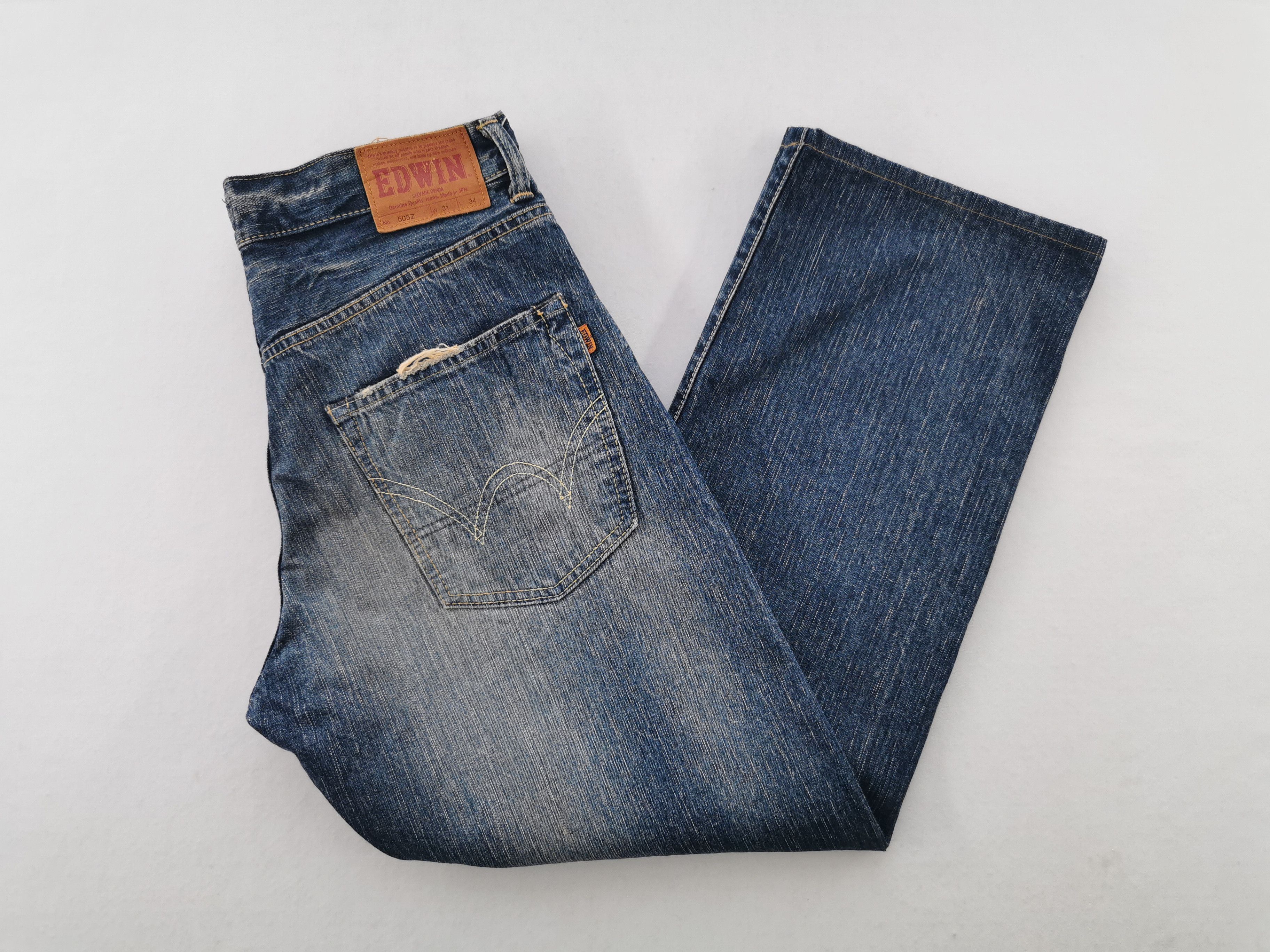 Edwin Distressed Vintage Edwin 505Z Selvedge Denim Made In Japan Size US 30 / EU 46 - 4 Thumbnail