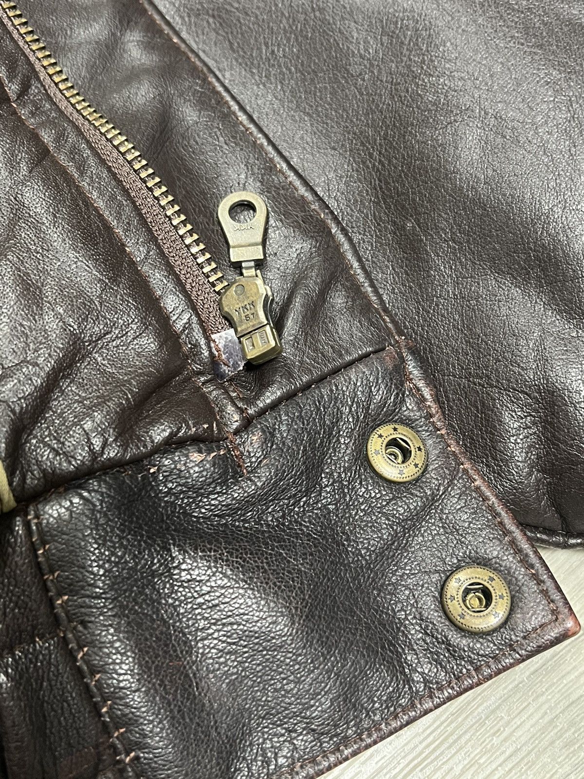 Vintage Kawasaki vintage leather aviator jacket Size US L / EU 52-54 / 3 - 13 Thumbnail