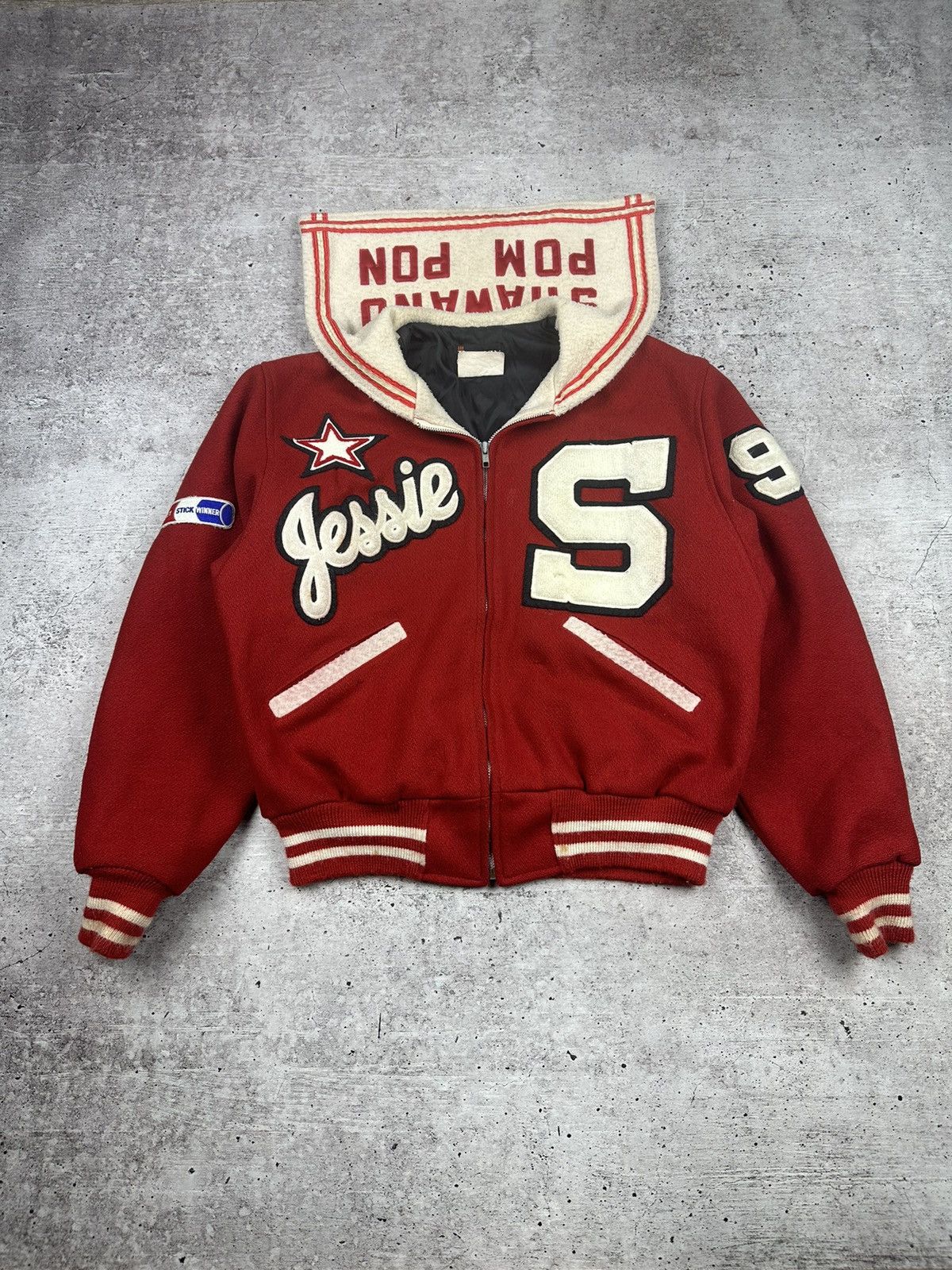Vintage 80s Butwin Vintage Jessie Varsity Wool Jacket Size US L / EU 52-54 / 3 - 1 Thumbnail