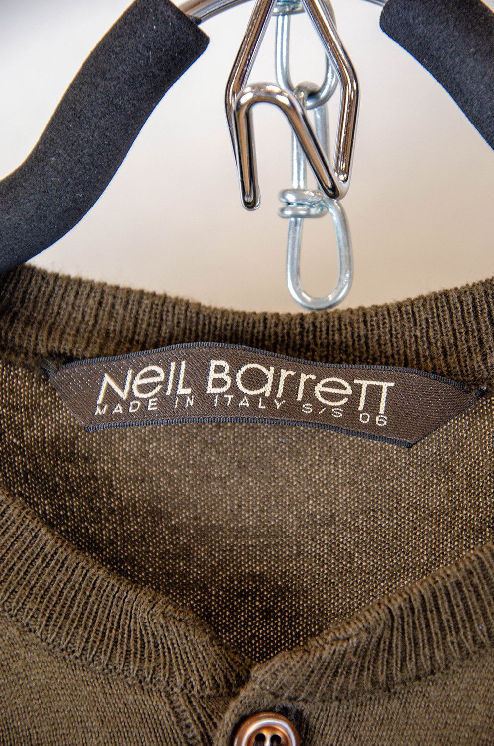 Neil Barrett Neil Barrett Chocolate Knit Sleeveless Henley Vest - Size M Size US M / EU 48-50 / 2 - 6 Thumbnail