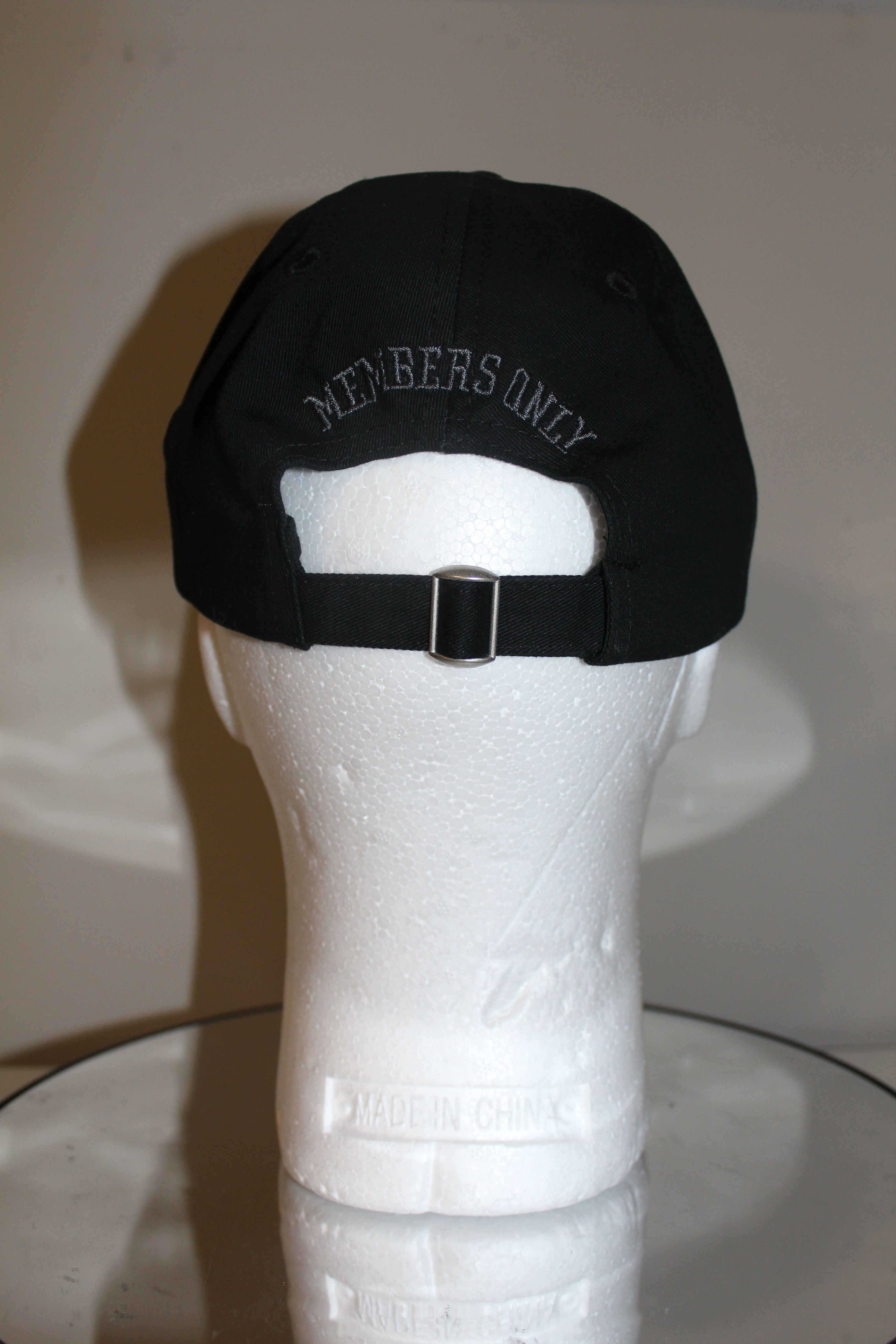 Members Only Members Only Baseball Cap Hat White Lettering Black Size ONE SIZE - 4 Thumbnail