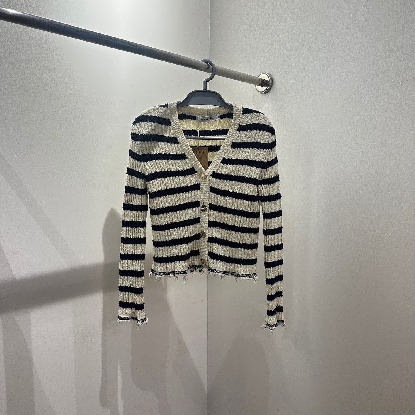 Dior Christian Dior Striped Knit Cardigan Set Size XS Size XS / US 0-2 / IT 36-38 - 1 Thumbnail