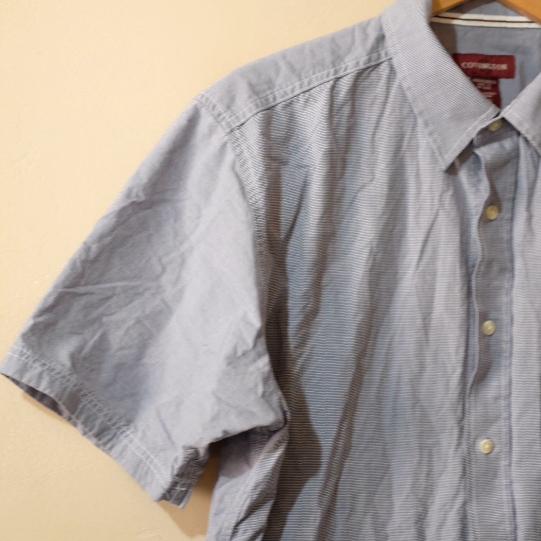 Vintage NWOT Covington Button Up Shirt Blue/White Pinstripe Men's L Dress Shirt Casual Formal clubhouse? Size US L / EU 52-54 / 3 - 2 Thumbnail