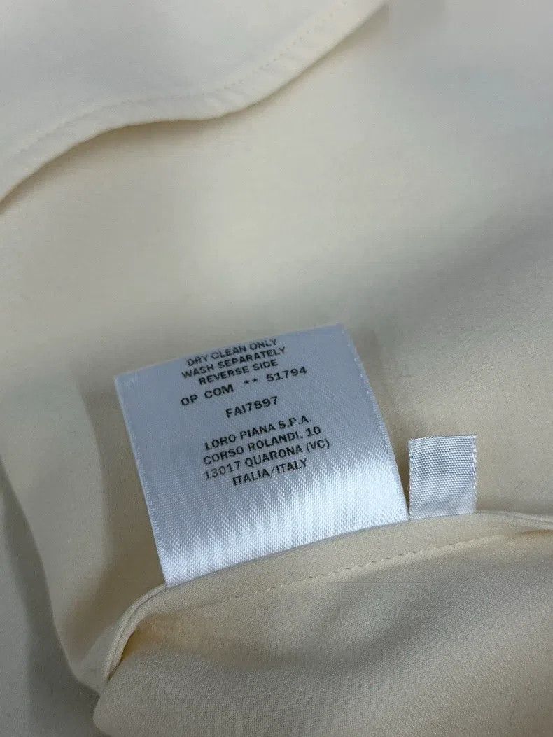 Loro Piana Loro Piana Beige Silk Long Sleeve Shirt Size S / US 4 / IT 40 - 6 Thumbnail