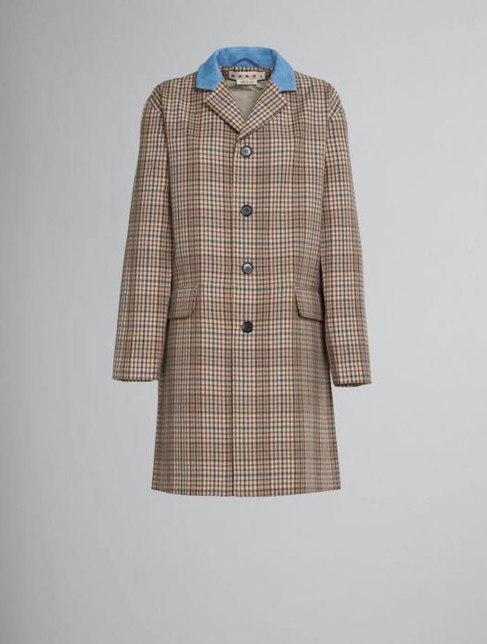 o1w1db10524 Patterns Wool Coat in Multicolor
